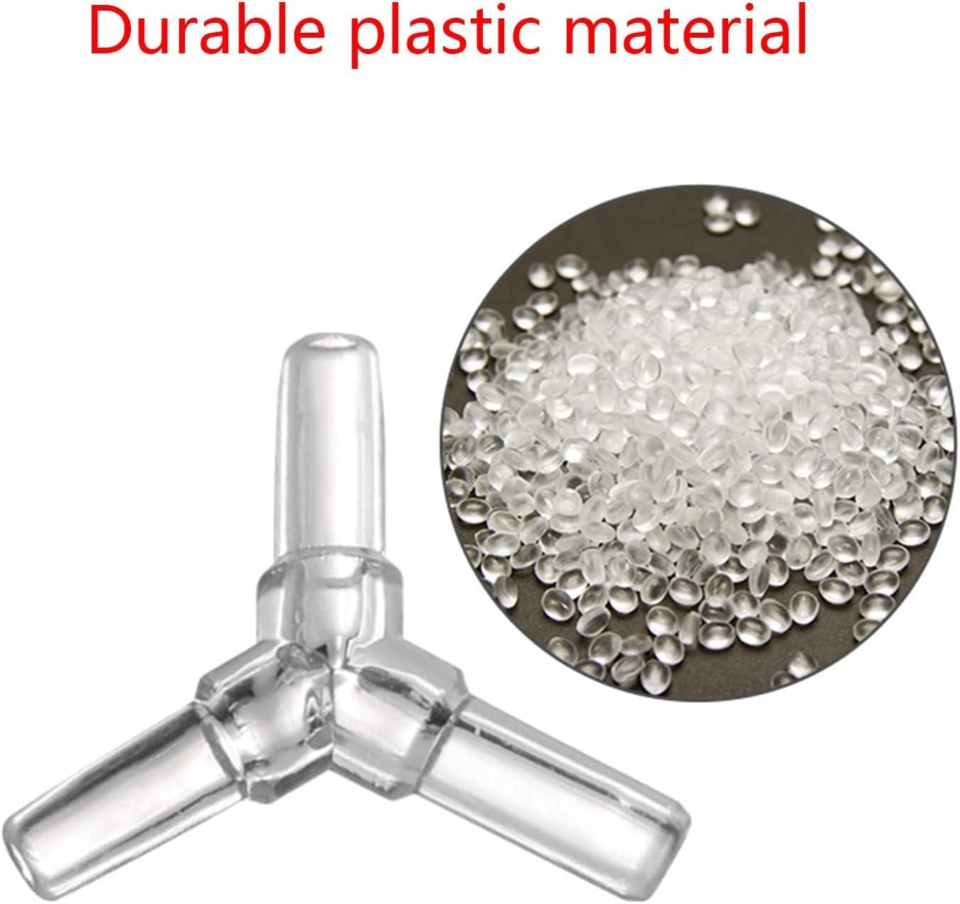 3-Way Control Lever Valve Distributor Splitter for Aquarium, 5Pcs Transparent, Tubing Connector Hose Fittings for Pumps and Filters image number 4