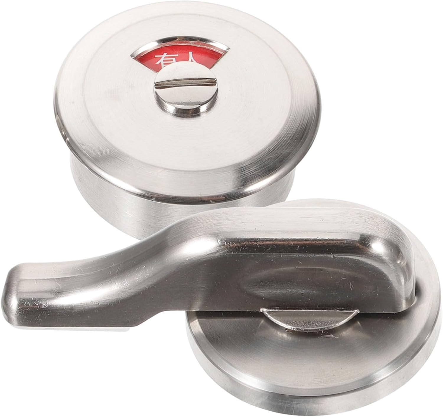 VILLFUL Stainless Steel Toilet Door Lock Hotel Room Door Lock Door Lock for Hotel Rooms Vacant Occupied Sign Door Lock Door Handle Lock Door Lock for Bathroom Zinc Alloy Indicator Lock