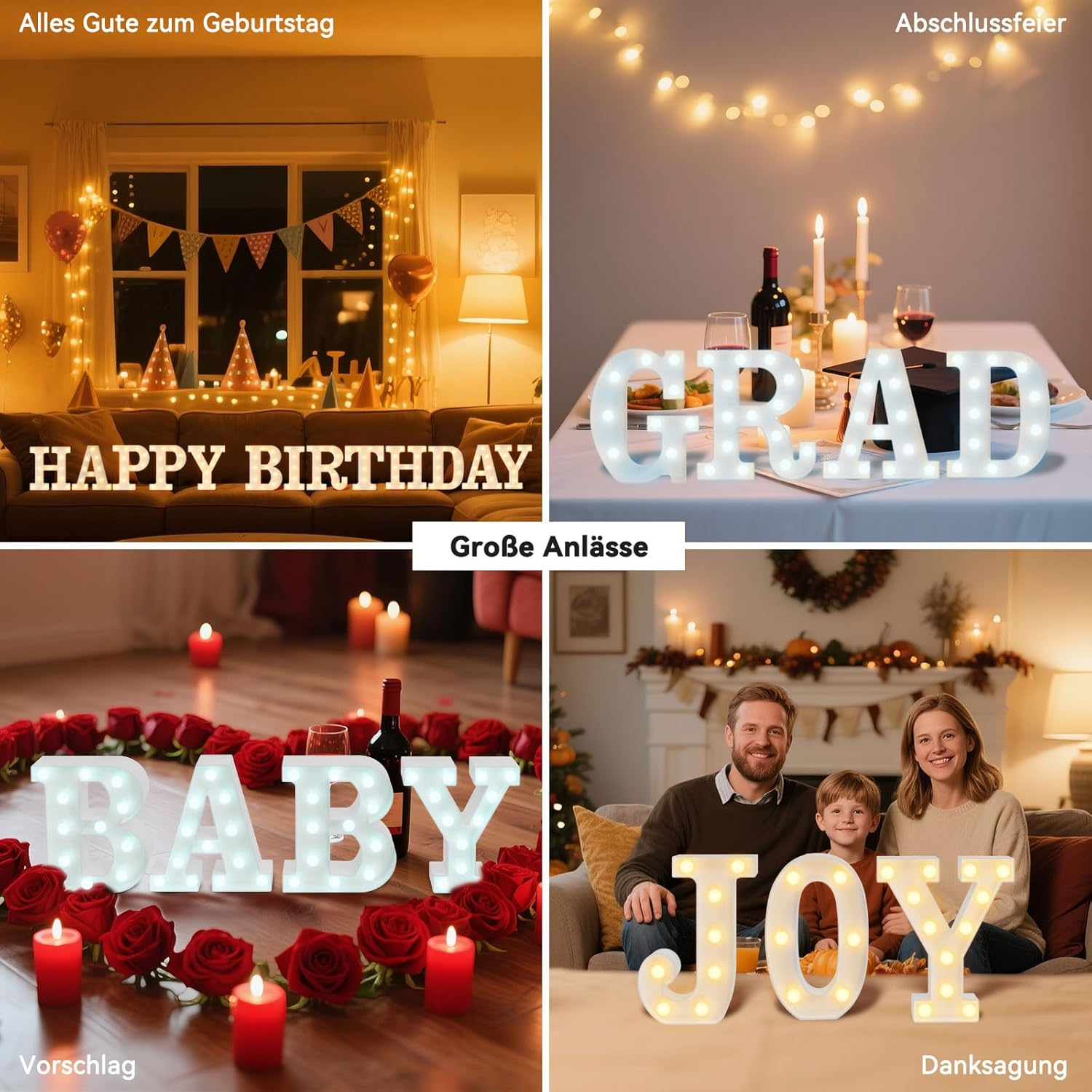 Ledido LED Light up Marquee Letters Sign - Cool & Warm Light up Letters for Birthday Decorations, LED Letter Lights for Proposal Wedding Grad Bar Home Bedroom Table Wall Party Decor, Letter S