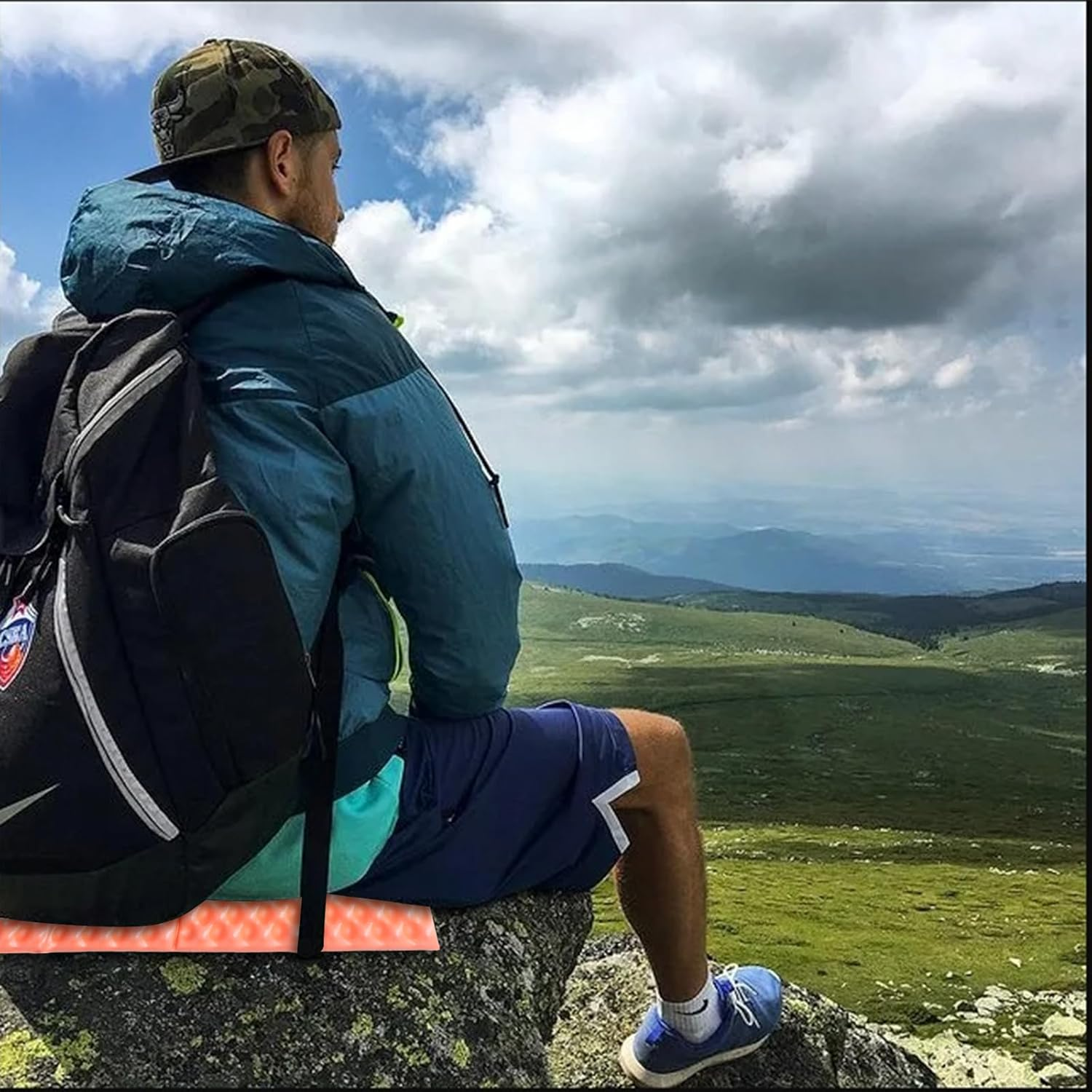 2PCS Folding Foam Mat Camping, Outdoor Foam Cushion, Waterproof Sitting Pad, Ultralight Hiking Sit Mat, Moisture-Proof Folding Seat Mat, Portable Foam Cushion for Camping Fishing Outdoor image number 4