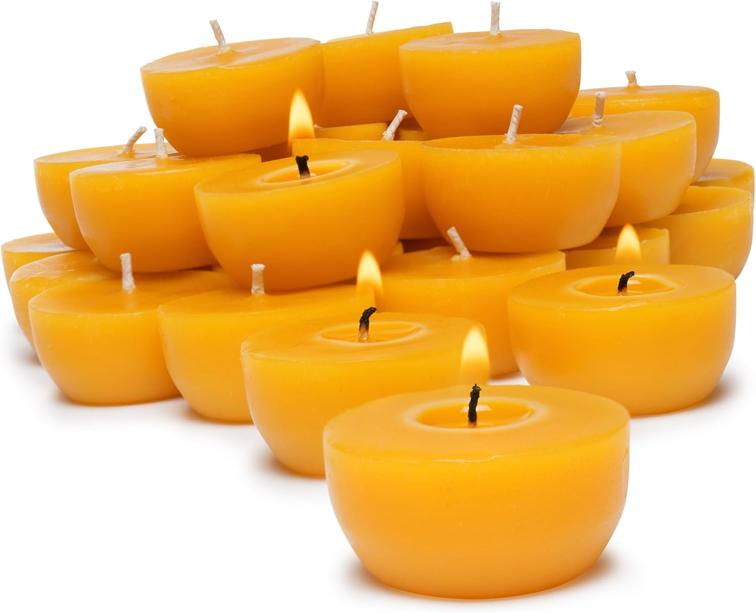 Beeswax Tea Lights Candles Bulk Refills (30) image number 1