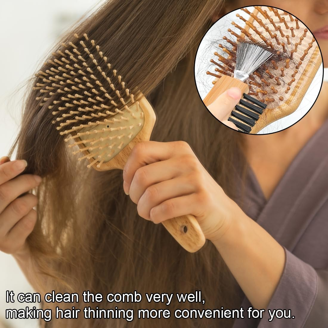 AEIOPRS 1 Piece Brush Cleaner Hair Brush Cleaner Cleaning Tool Comb Cleaner Comb Cleaning Brush Hair Brushes Cleaner Tool Comb Cleaner Cleaning Brushes Combs Bath Mats Carpets image number 1