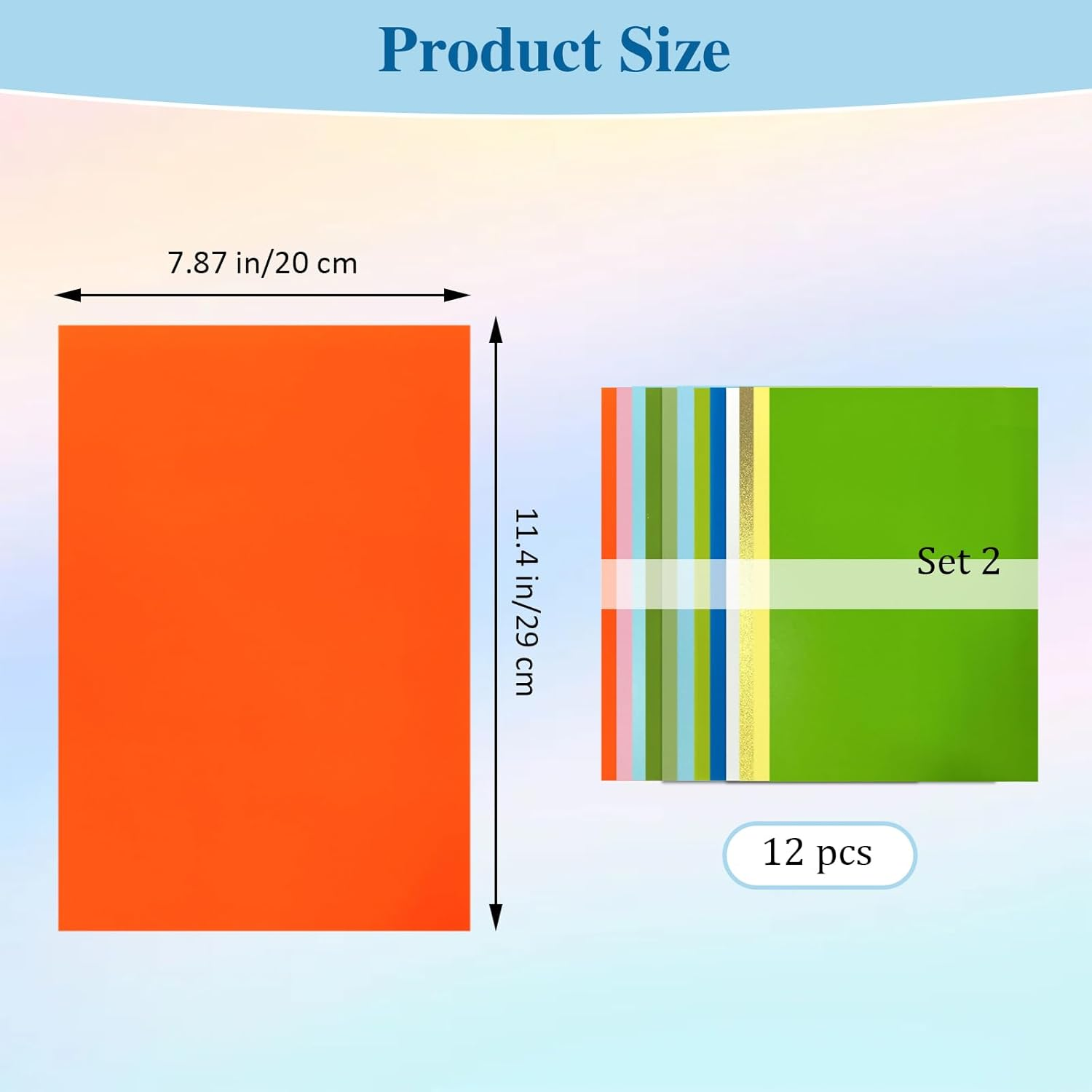 INCAUCA 12 Colors Shrink Plastic Sheet, Frosted Shrinking Paper, Shrink Film Sheets, Heat Shrink Sheets for Crafting Keychain Art Crafts Ornaments Jewelry Making, 11.4X7.9 in (B) image number 3
