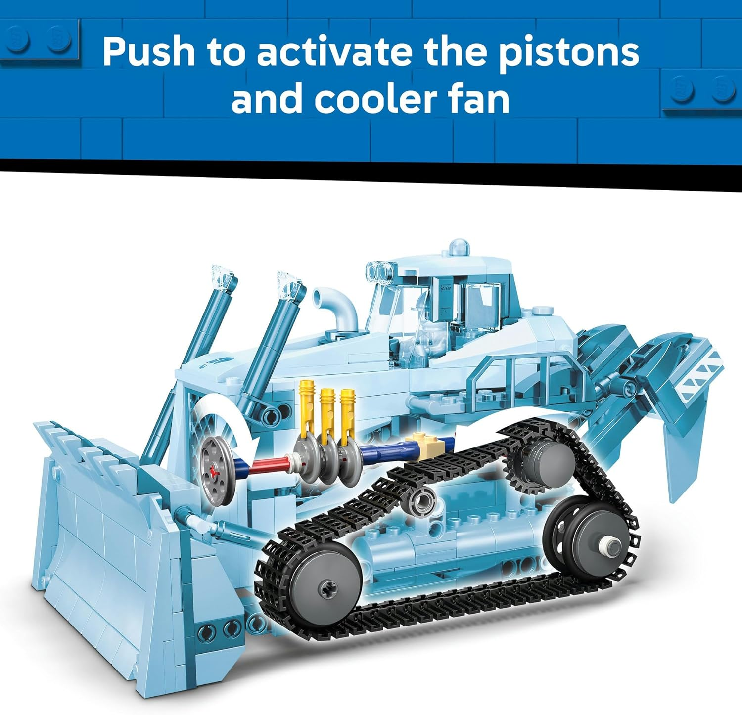 LEGO&reg; City Yellow Bulldozer 60466 Construction Site Building Toy Playset, Realistic Model Vehicle with a Driver and 2 Worker Minifigures, Fun Holiday or Birthday Toy Idea for Kids Aged 8 and Up image number 2