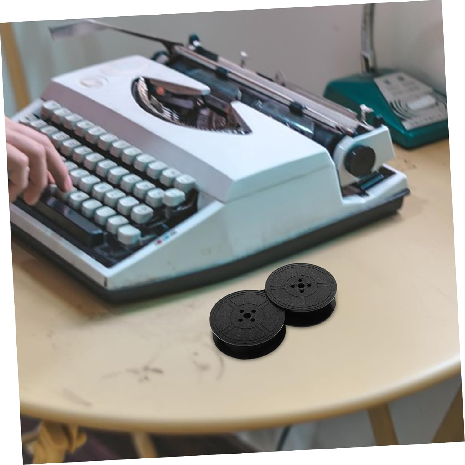 OSALADI 8Pcs Universal Ribbon,Ribbon Vintage Typewriter,Twin Spool Twin Spool Replacement for Most Typewriter(Black) image number 2