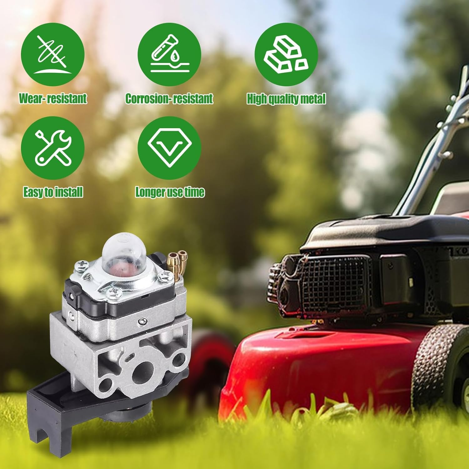 GX25 GX35 FG110 Carburettor Replacement Kit for Mantis Tiller for Honda Engines FG100 FG110 Carburetor Tiller Parts Gas Trimmer 4 Cycle GX25N HHT35 HHT35S HHT25S GX35NT Replace OE# 16100-Z0Z-034 image number 4