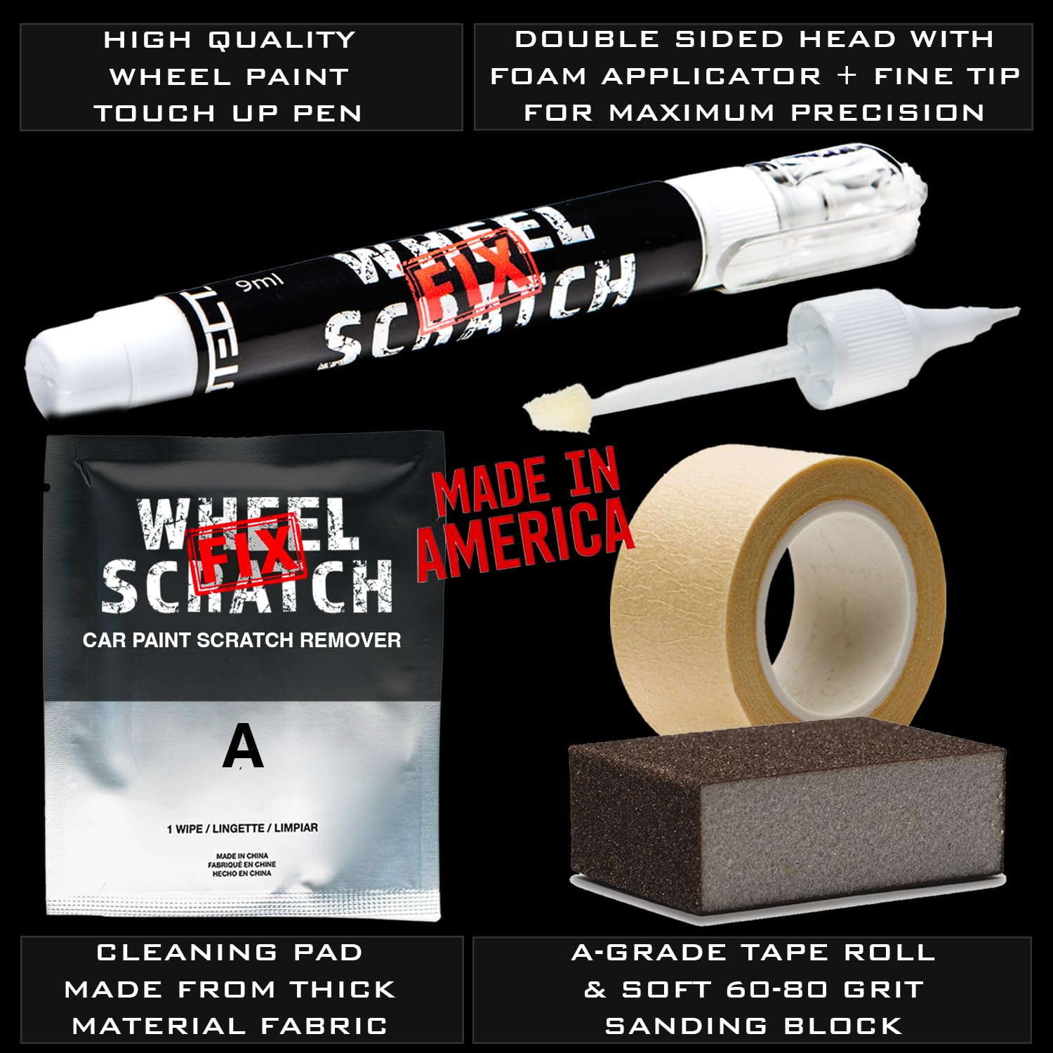 Wheel Scratch Fix Quick and Easy Wheel Touch up Kit Universal Colors (Light Silver) image number 2