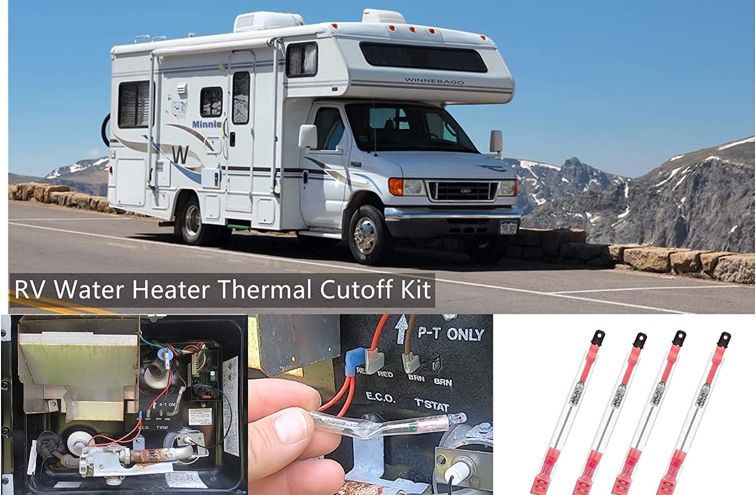 Thermal Cut off Kit for Rv Atwood 93866 Water Heater Cutoff Replacement OEM Part Thermal Fuse, Toilet Part and Fittings OEM 5 Pcak Atwood Rv Water Heater Parts