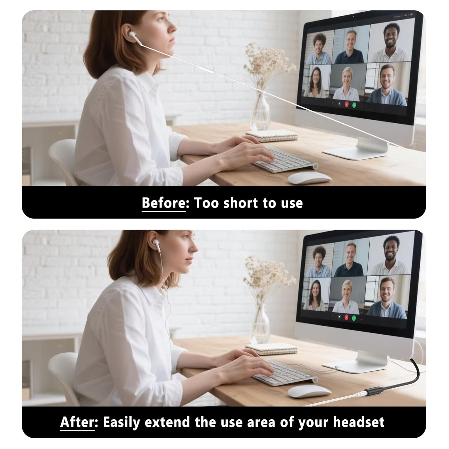 Meliya Headphone Extension Cable, 3.5Mm Extension Audiomale to Female Aux Adapter Hi-Fi Sound Stereo Extender Cord Compatible with Iphone Ipad Smartphones Tablets Media Players & More (3.3Ft/1M)