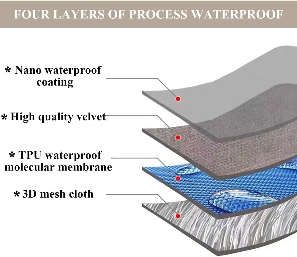 STACYPIK Waterproof Beige Sofa Cushion Covers Dog Couch Cover for 3-4 Cushion Couch Water Resistant Slipcover Furniture Protector Non-Slip Pet Protector Cover Leak Proof Couch Cover-71X134In image number 5