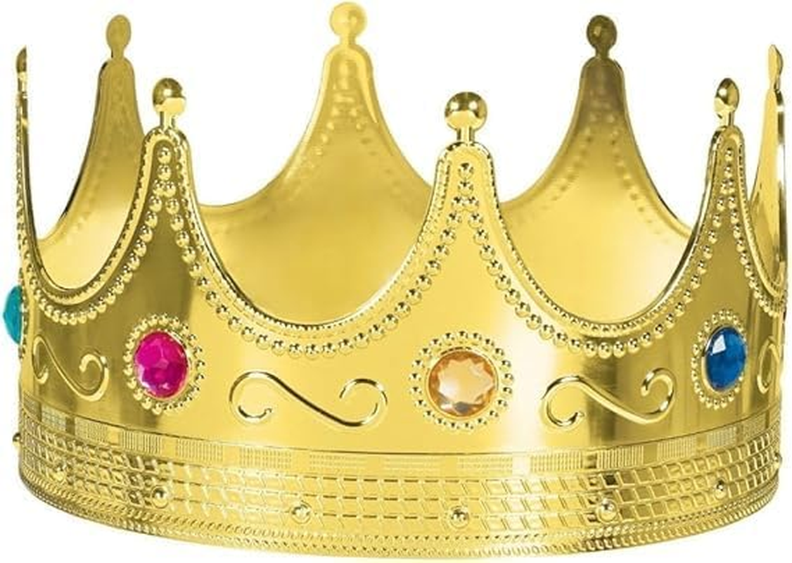 Luxurious Gold Royal Crowns - 0.75" X 8" (1 Pc) - Perfect for Parties, Regal Decor & Royalty-Themed Events image number 2