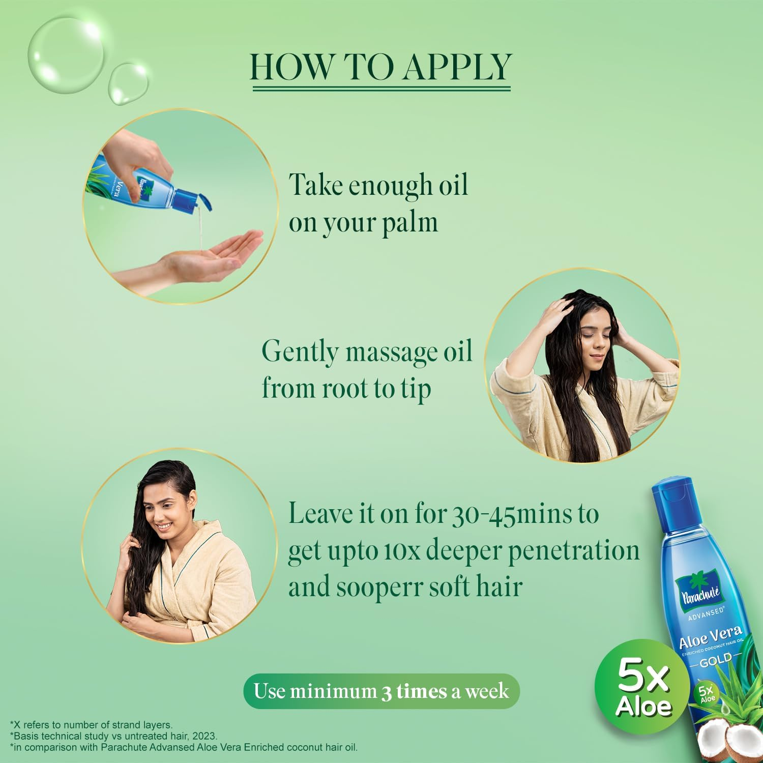 Advansed Aloe Vera Enriched Coconut Hair Oil Gold | 5 image number 5