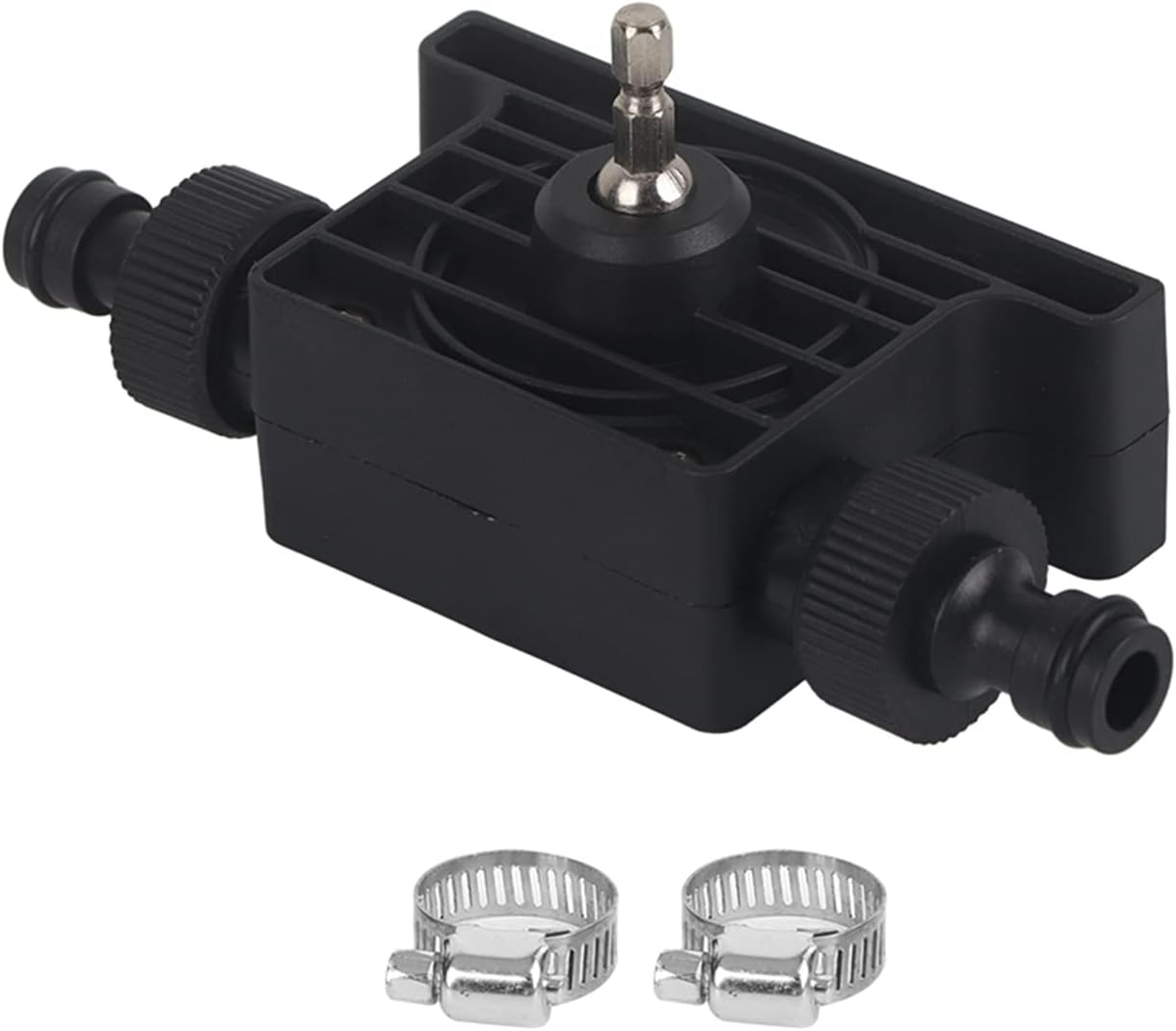 Portable Electric Drill Driven Type Pump Compact Water Oil Pump with 2Pcs Connector Engineering Plastic Housing Resistant High Temperature Resistant for Water Sewage Transpo image number 2