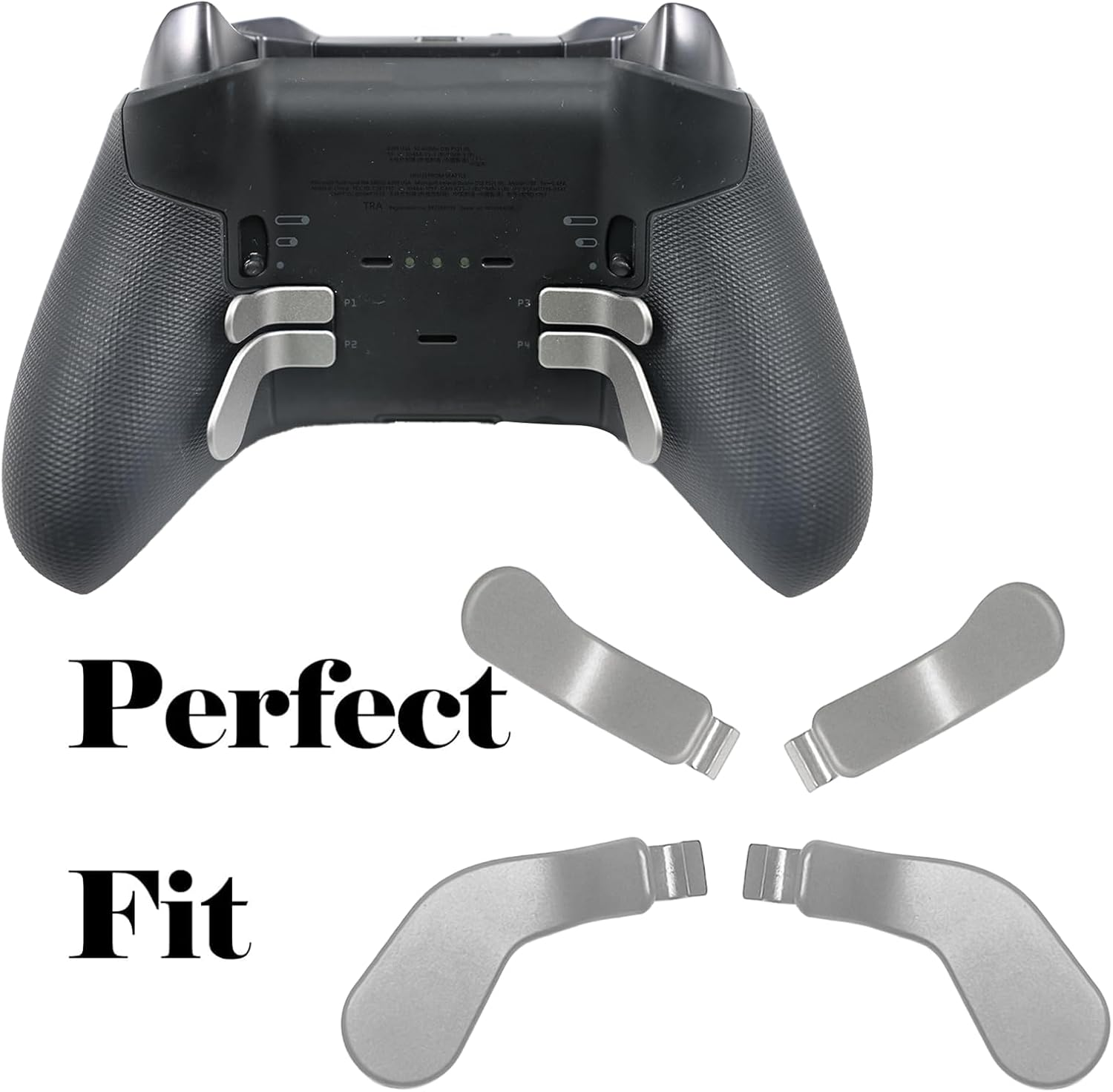 4 Pcs Elite Controller Paddles for Xbox One Elite Controller Series 2,Elite Series 1,Elite 2 Core Controller,Stainless Steel Paddles Hair Trigger Locks Replacement Parts for Xbox Elite One image number 4