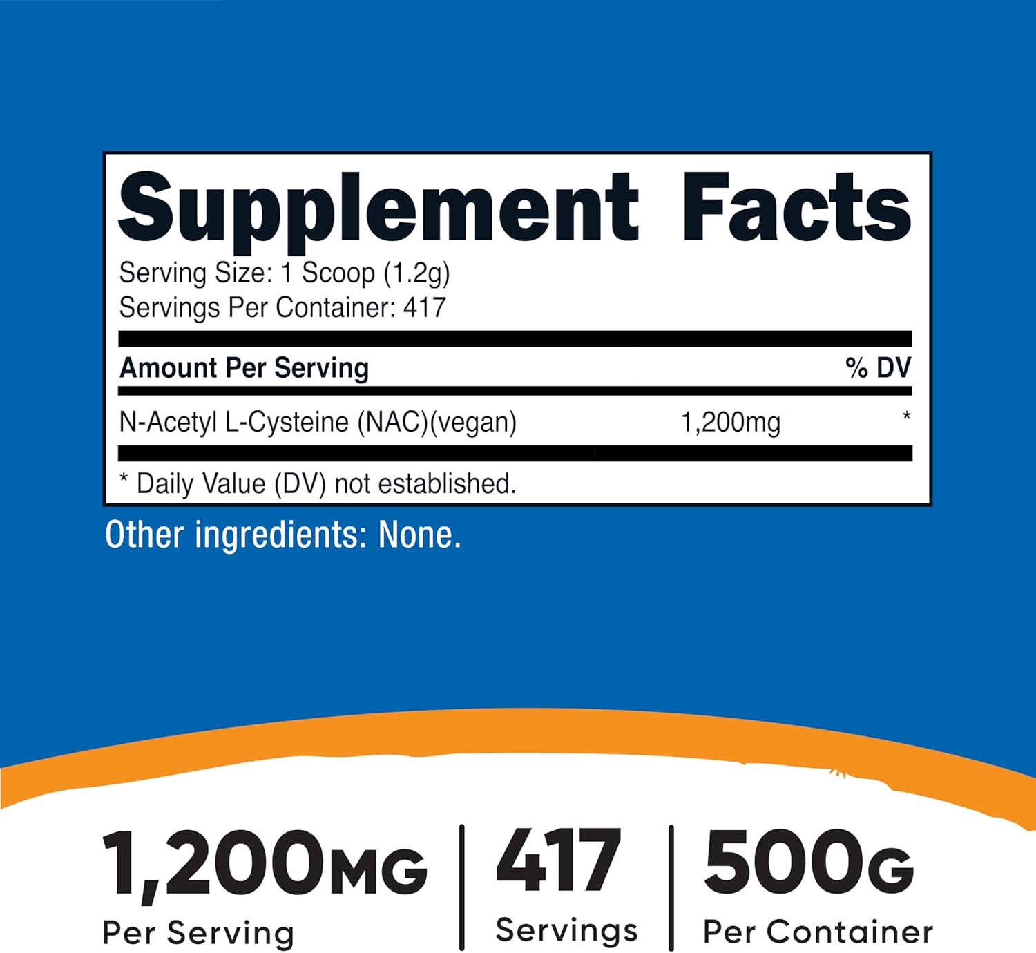 Nutricost N-Acetyl L-Cysteine Powder, Non-Gmo