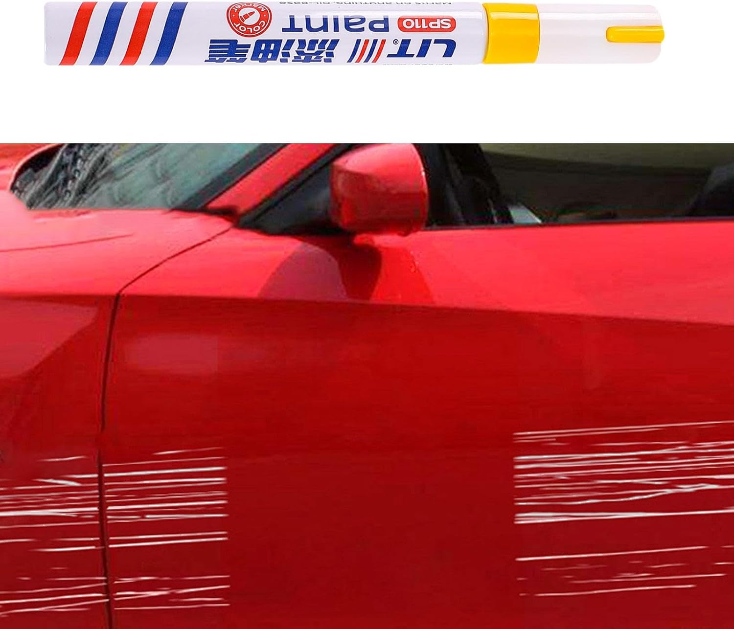 Car Scratch Repair Pen,Car Paint Scratch Remover Pen Paint Pen Professional Touch up Paint for Cars for Trucks Repairing, Yellow