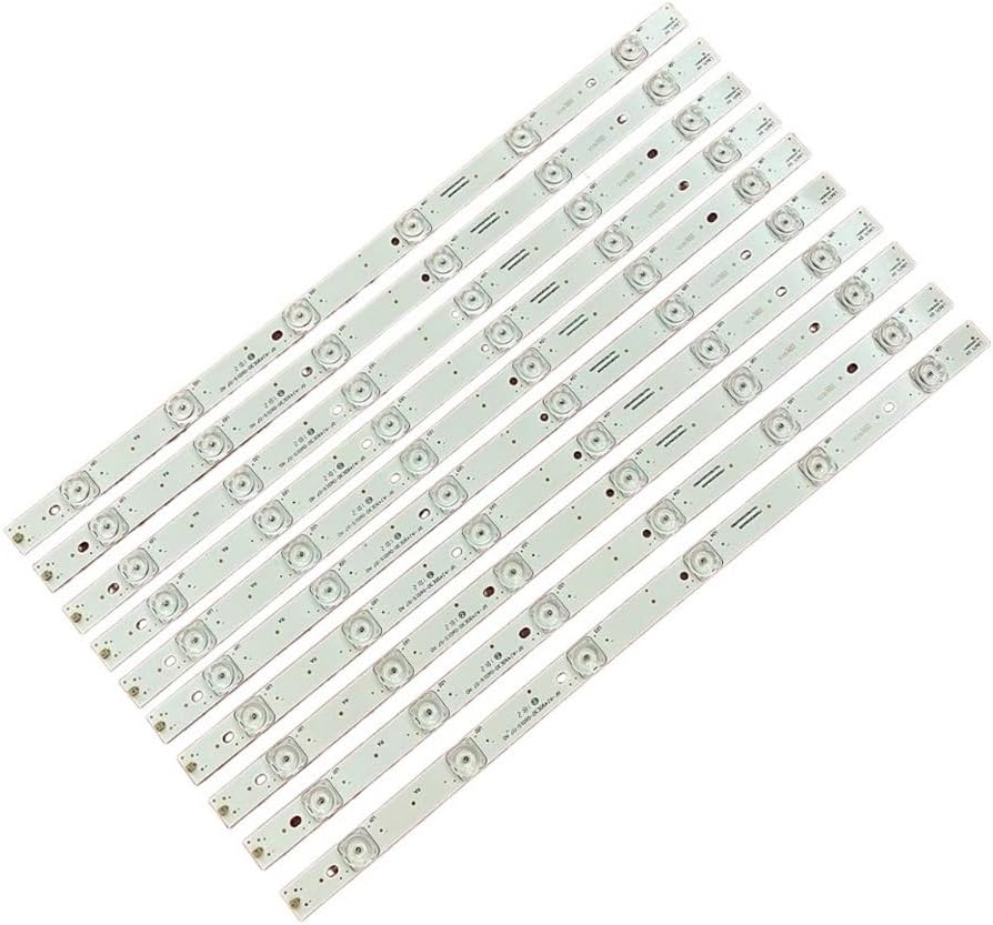 LED Strip Fit for Sharp LC-49CFG6452E LC-49UI8872ES LC-49CUF8462ES 49CUG8362KS LC-49CUF8372ES LC-49CUF8472ES RF-AJ490E30-0601S-07 A0(Kit 10Pcs for 1 TV) image number 1