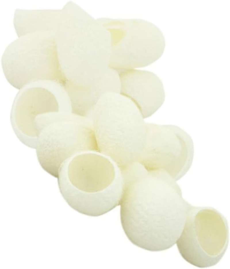 600Pcs Natural Silkworm Face Scrub Balls Care Exfoliator for Blackhead Removal image number 6