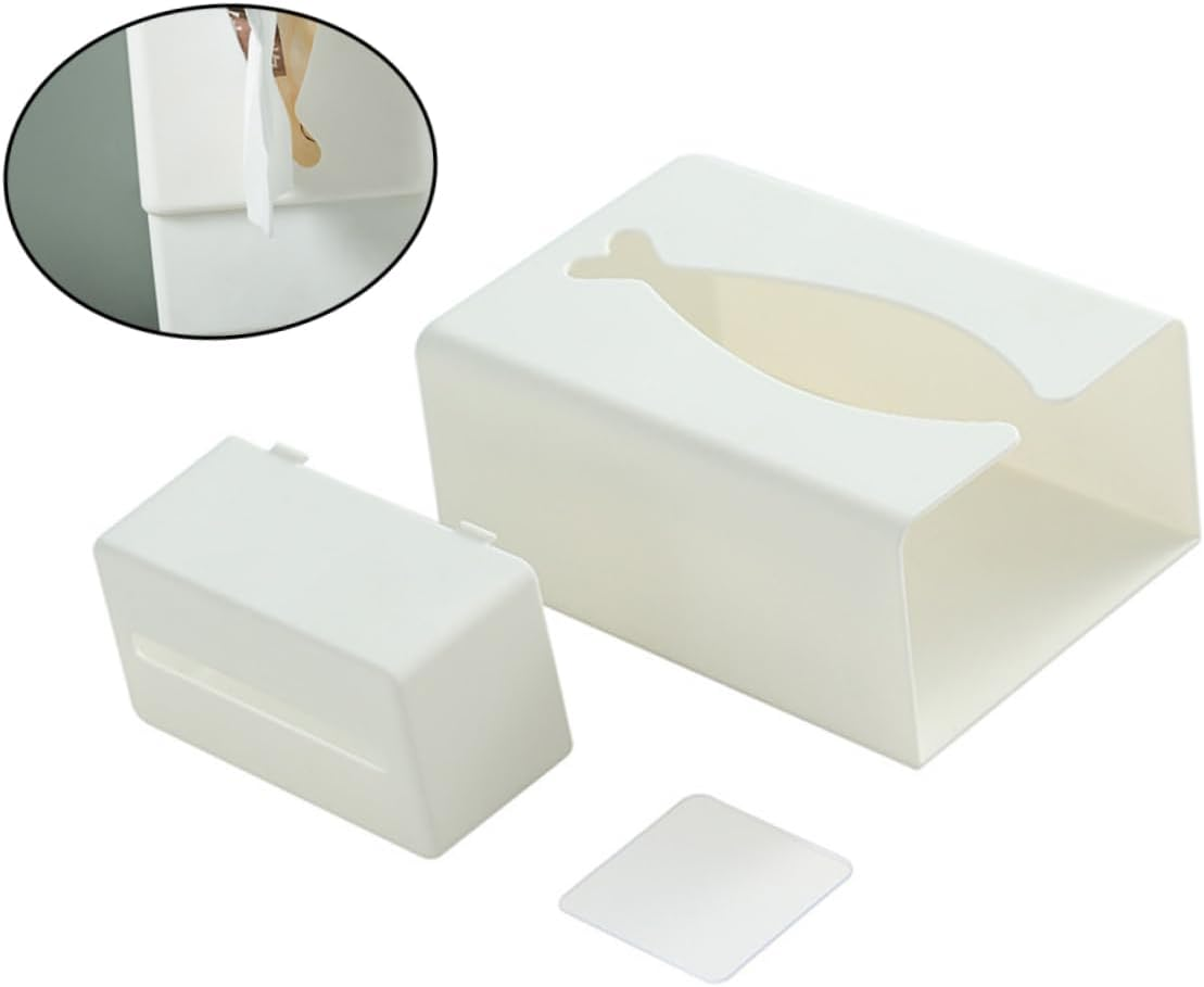 LABRIMP Wall Mount Paper Case Tissue Box for Home Kitchen Paper Towel Organizer Napkin Holder Storage Box for Bathroom image number 5