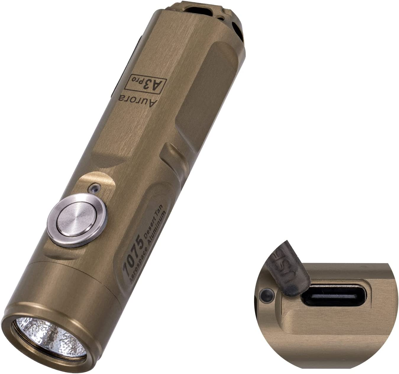 Rovyvon A3 Pro Rechargeable Keychain Torch, 650 Lumens Super Bright EDC Torch with Momentary On, Mini Handheld Flashlight for Everyday Carry