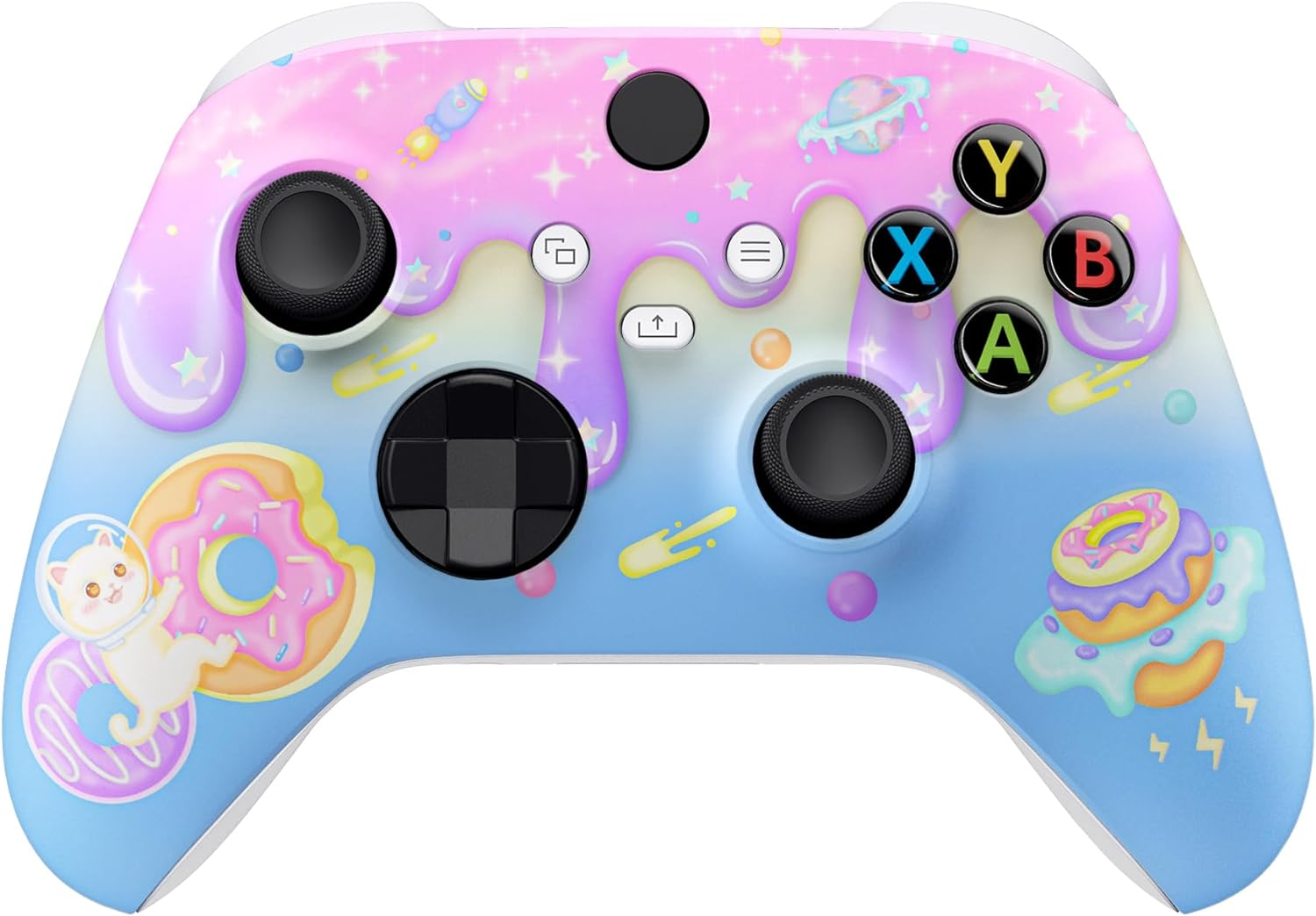 Extremerate Replacement Shell for Xbox Series X|S Controller - Unleash Your Style - Donut Odyssey Custom Acessories Skin Front Housing Cover for Xbox Core Controller Wireless[Control Without]
