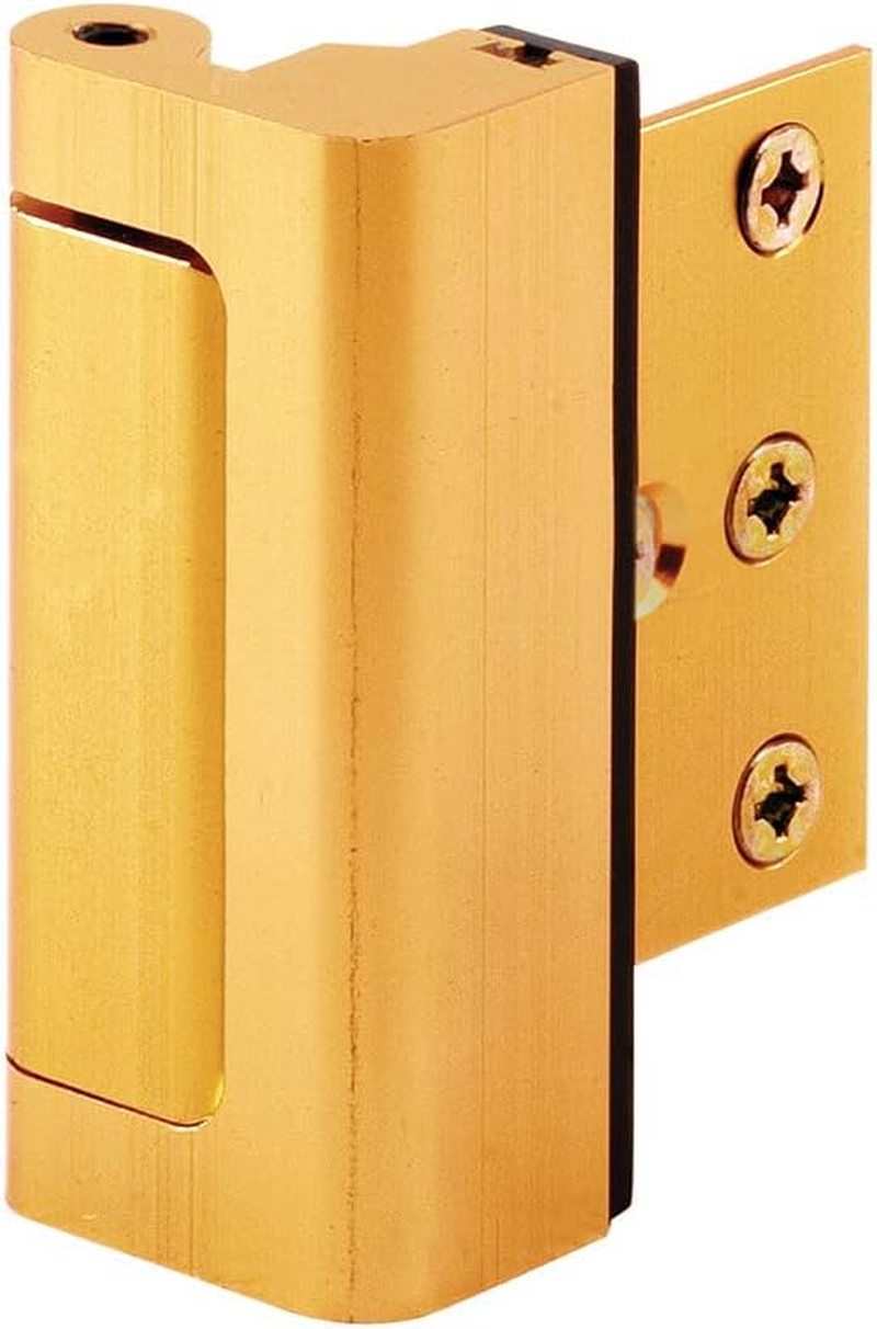 Prime-Line Products U 10827 Door Reinforcement Lock, 3 In. Stop, Aluminum Construction, Satin Nickel Anodized Finish