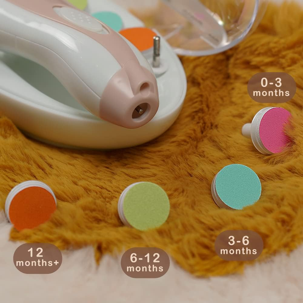Haakaa Baby Nail Trimmer Replacement Pads Electric Baby Nail Grinding Heads for Standard Electric Kid Nail Trimmer Suits to Newborn Infant Toddler 4Pcs-Multicoloured image number 3