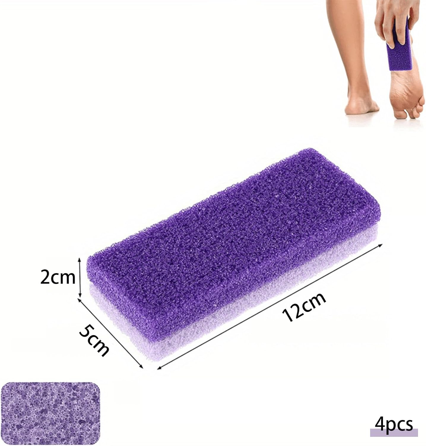 Xolixorium 4 Pcs Foot Exfoliator Purple Pedicure Tool for Callus Removal and Foot Scrubber Function Heel Scraper Design for Professional Home Pedicure Care image number 1