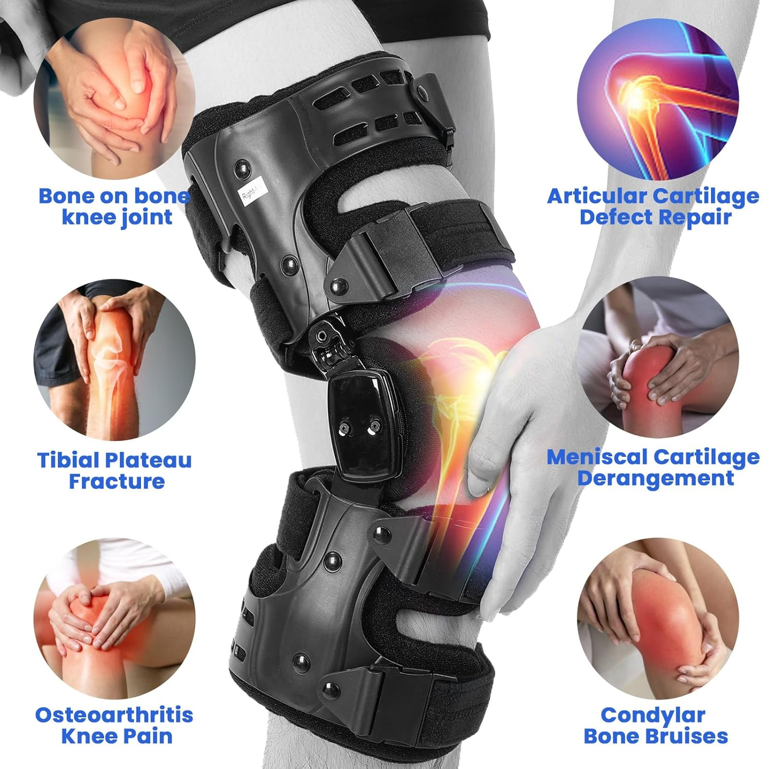 OA Unlaoder Knee Brace, Unloader Knee Brace for Osteoarthritis, Arthritis Pain, Bone Knee Joint Pain and Degeneration, Lateral Knee Support (Right) image number 5