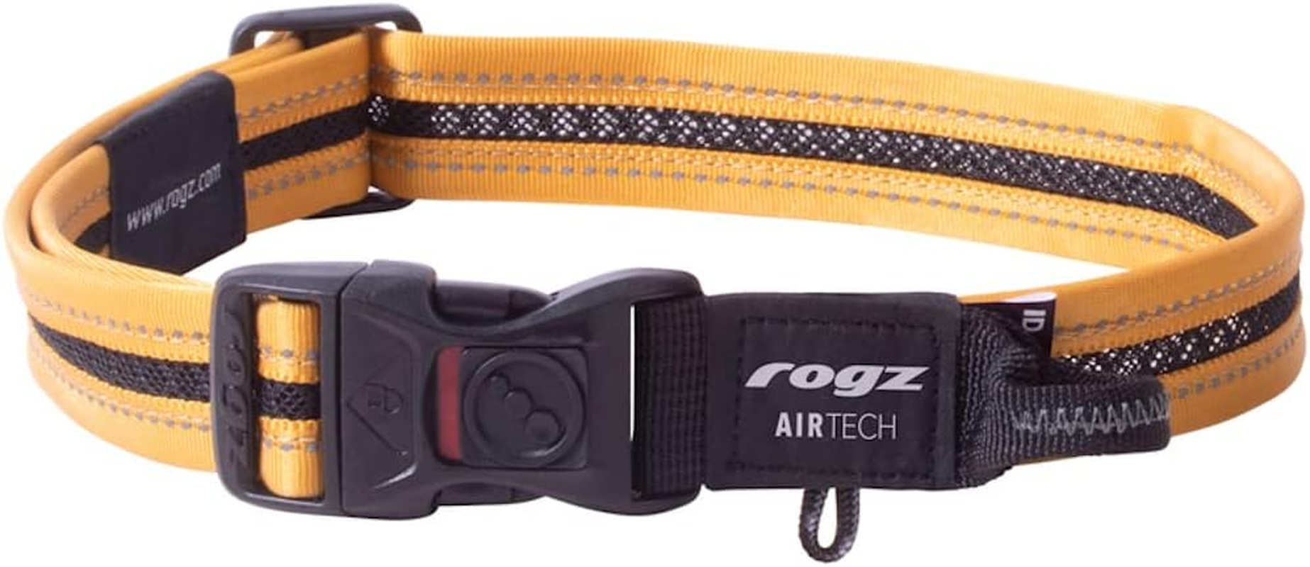 Rogz Airtech Classic Dog Collar, Platinum Grey, Medium image number 6