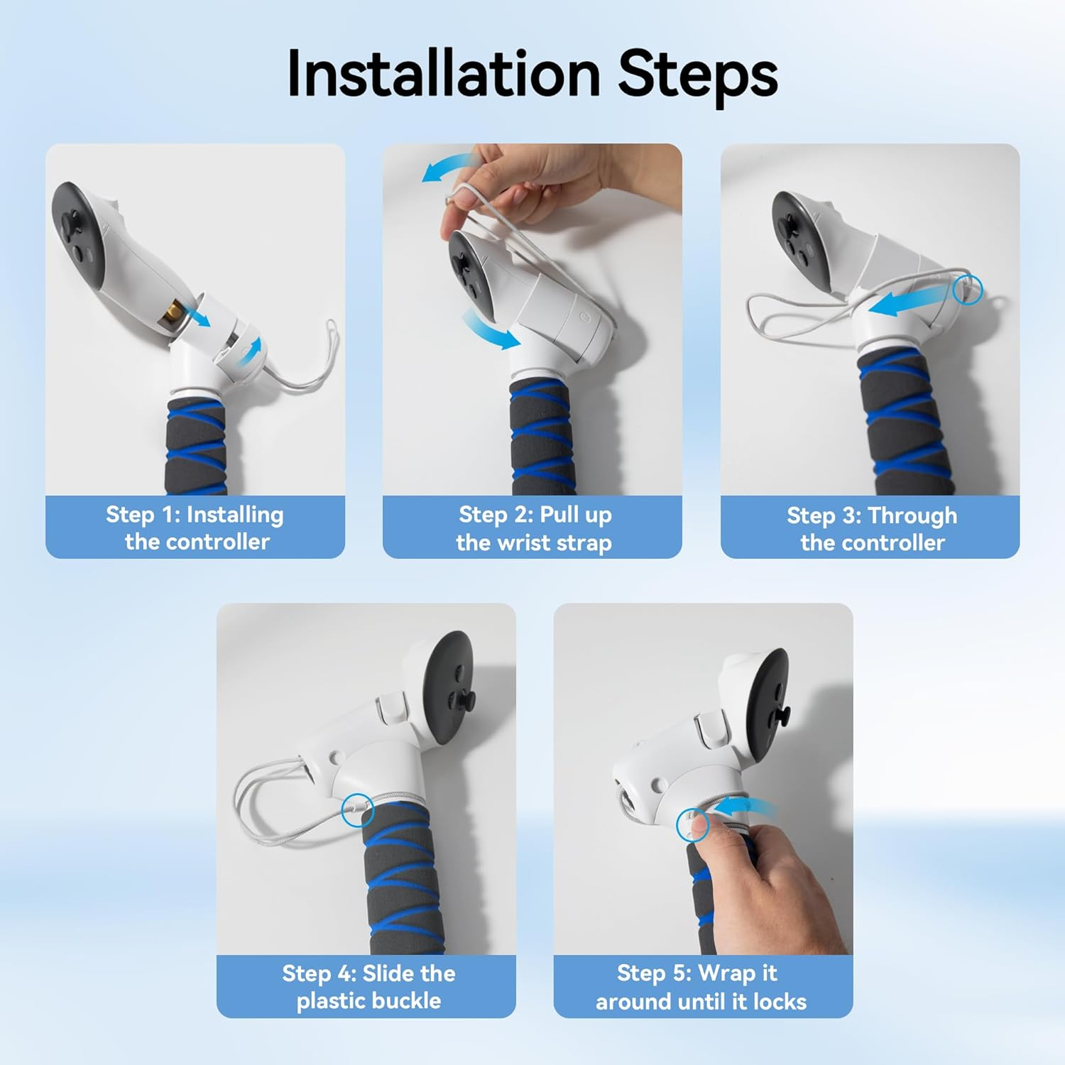 AMVR Upgraded Handle Attachment Compatible with Meta/Oculus Quest 3S/Quest 3 Accessories, 3-In-1 VR Gorilla Tag Long Arms Sticks, Beat Saber Handles, Golf Club Attachment, Extension Grips, VR Game image number 5