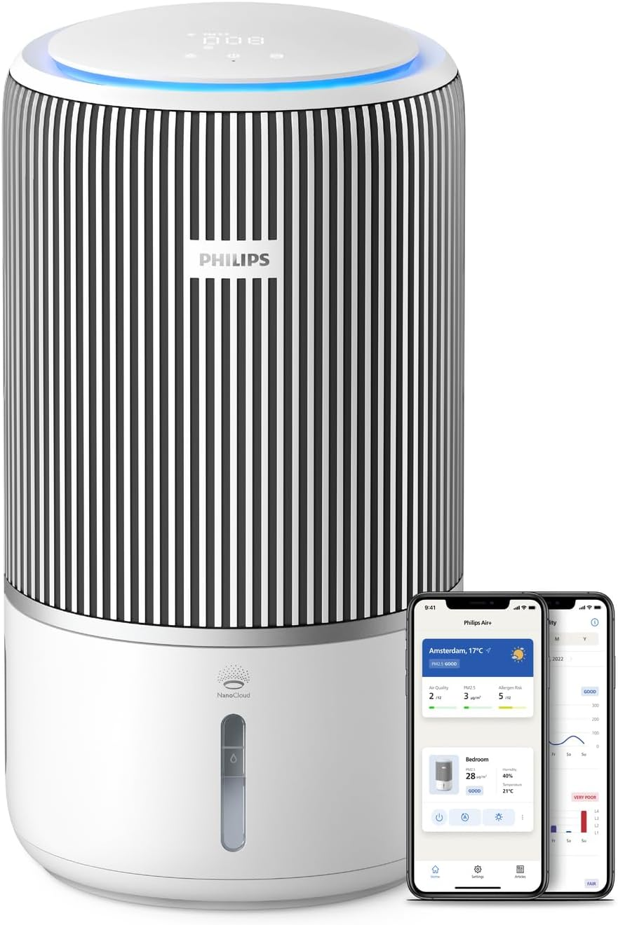 Philips 3400 Series 2-In-1 Air Purifier and Humidifier, HEPA Nanoprotect + Active Carbon Filter, Hygienic Humidification at 650Ml/H, CADR 300M&sup3;/H for 78M&sup2; (AC3420/10) image number 3