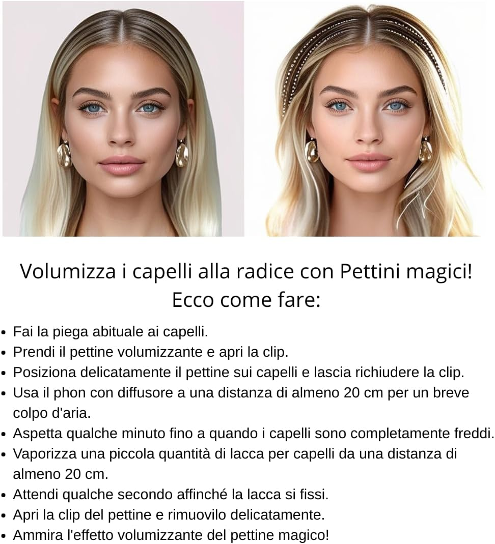 2 X Hair Root Volume Combs for Men and Women for All Hair Types image number 2