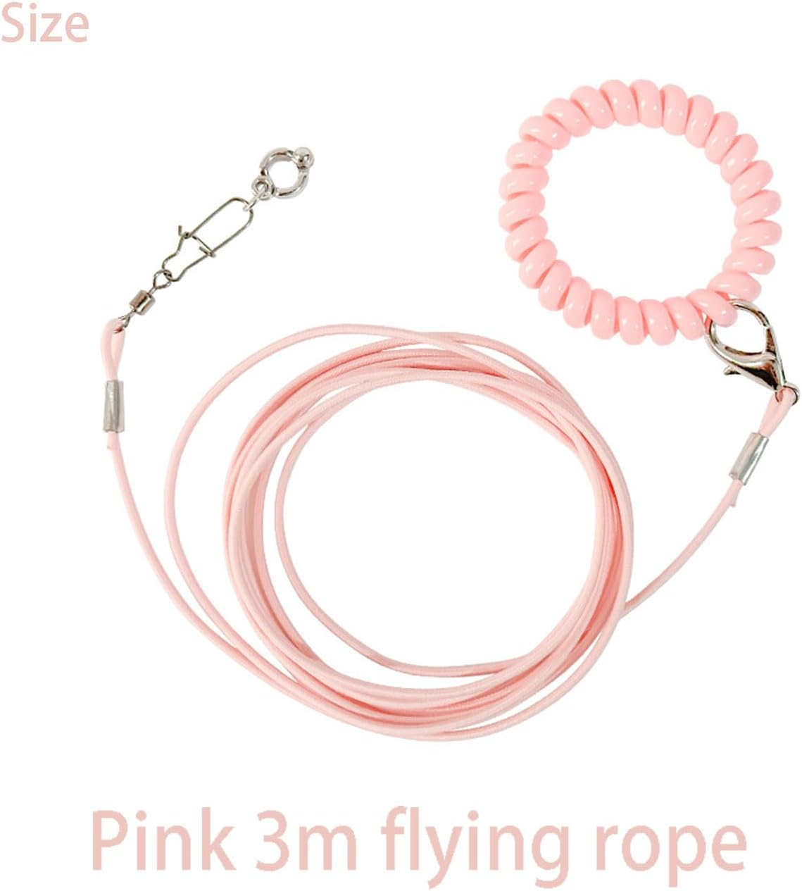 Adjustable Bird Foot Chain Harness Biting Resistant Training Toy with Ankle Ring for Pet Birds Outdoor Flying Training Rope for Terrace (Pink) image number 3