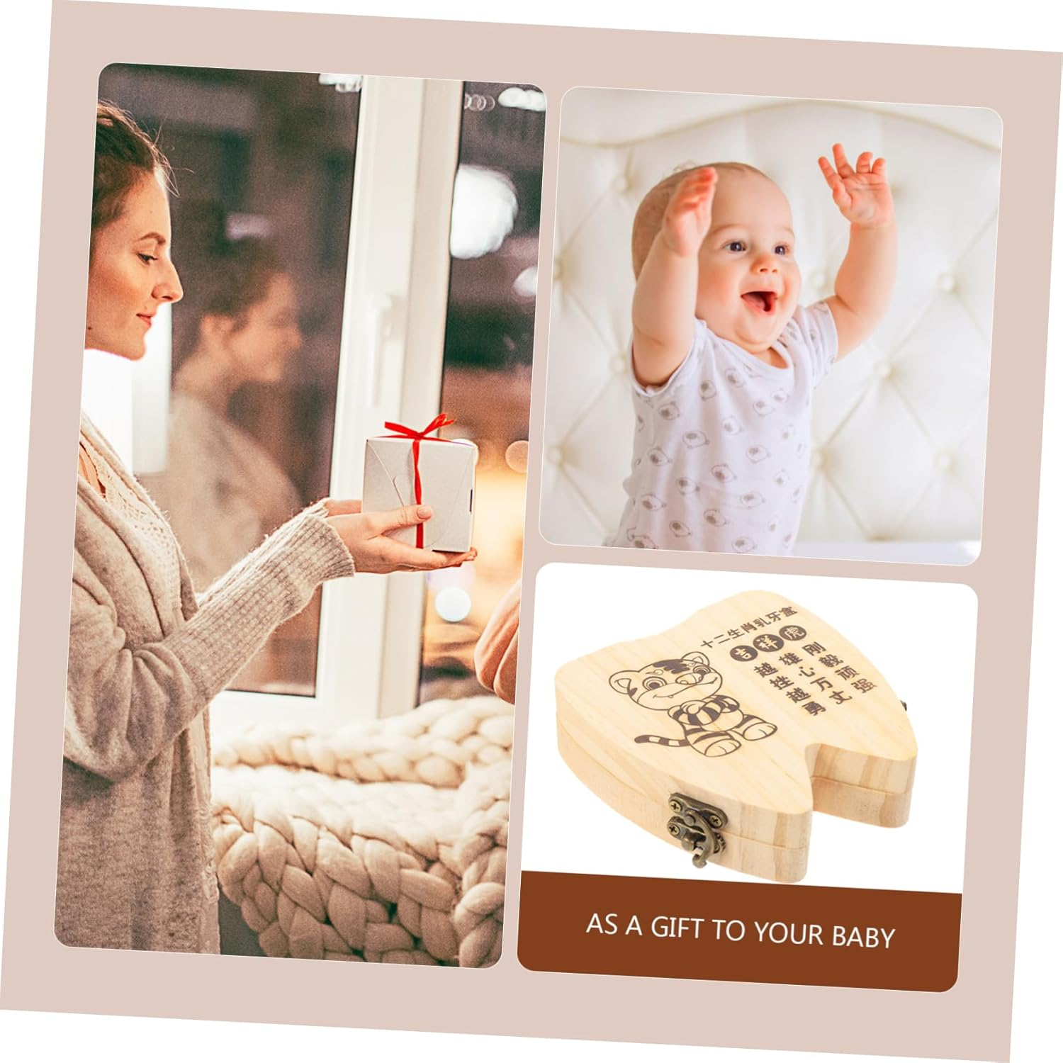 Kisangel 1 Set Tooth Keepsake Box Tooth Holder for Engraving Compact Design for Easy Carrying and Cherished Memories image number 6