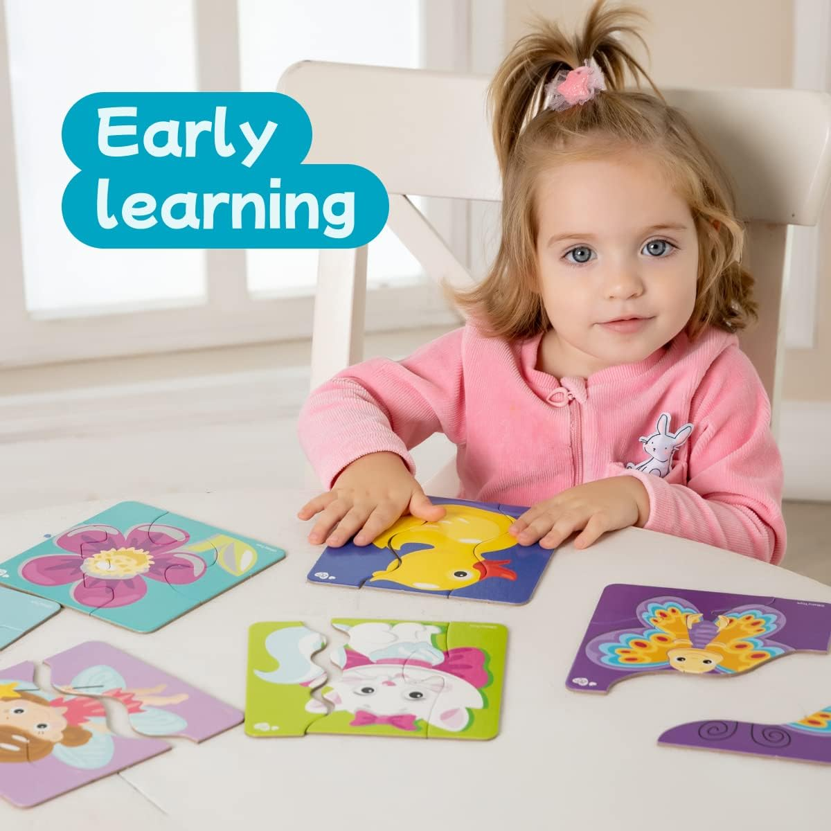 Toddler Puzzles 6 in 1 Zigzag Princess Dreams Girls Jigsaw Puzzles for Kids Develops Logic and Motor Skills Creative Puzzles for Toddlers Bright and Colourful Kids Puzzles Made in Europe image number 3