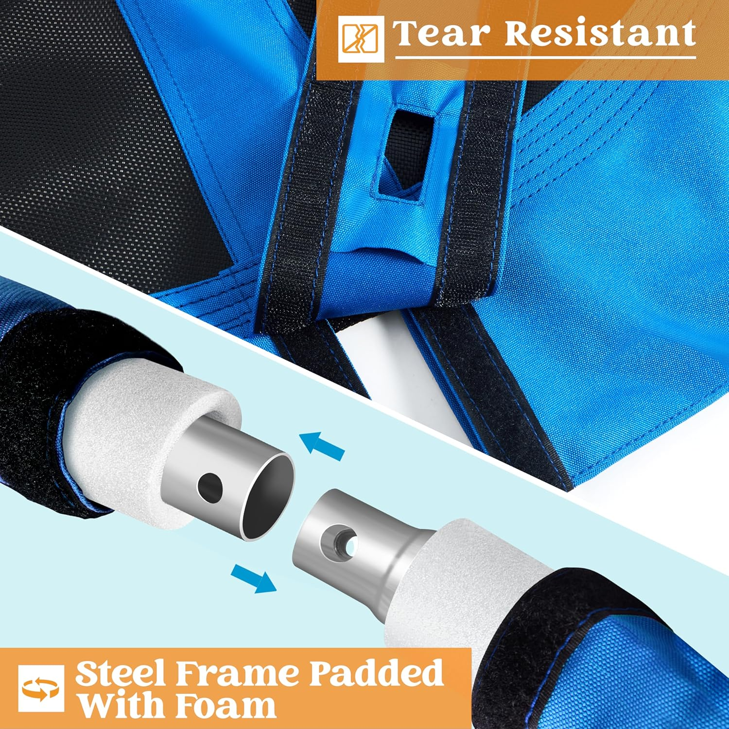 TURFEE 40" Saucer Tree Swing Set - 700Lb Weight Capacity, 900D Oxford Waterproof, with Hanging Straps Swings for Kids Playground Outdoor Activity Backyard Daily Exercise Fun(Blue) image number 1