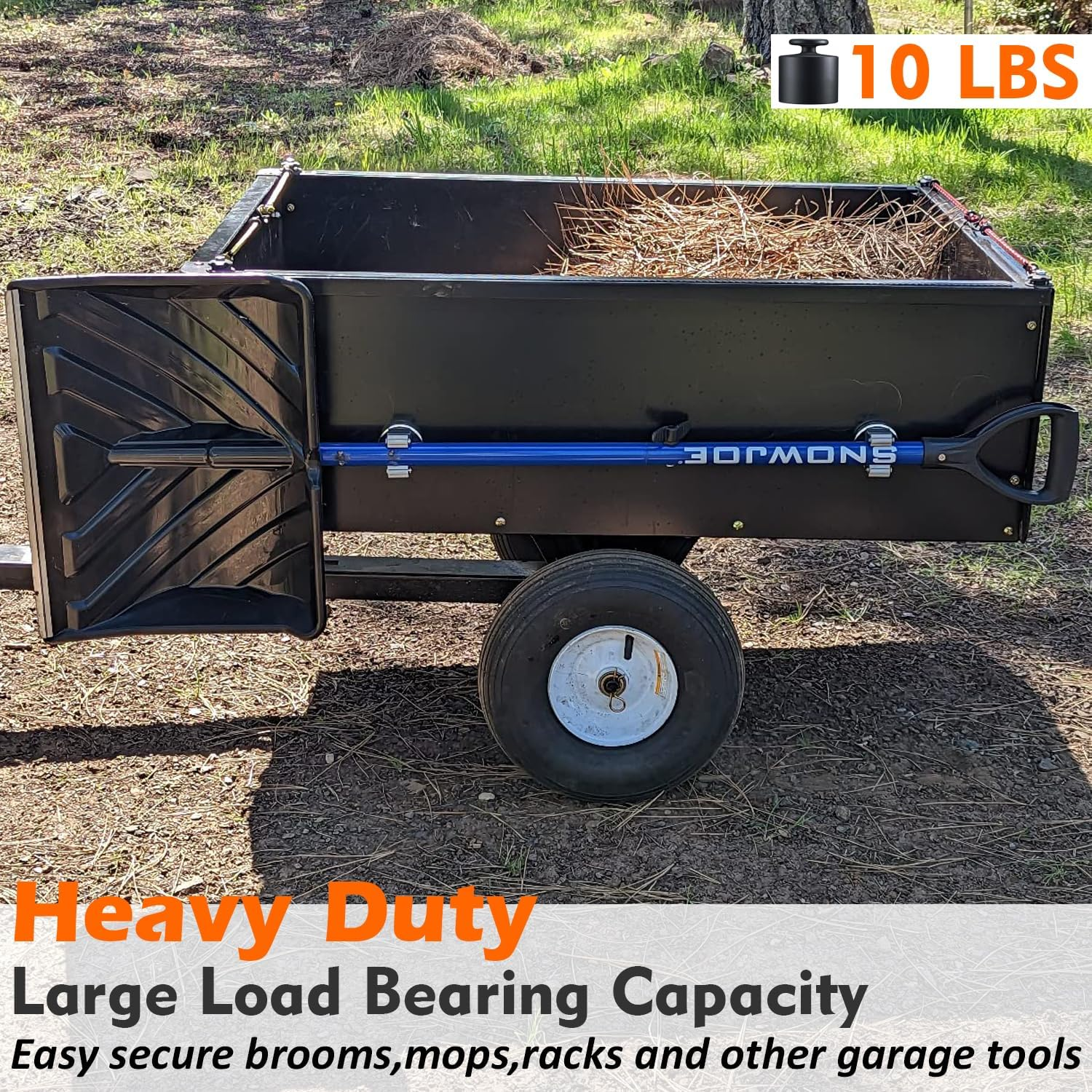 MUTUACTOR Magnetic Broom Holders,2Pcs Anti-Broken Heavy Duty Magnetic Clips Wall Mount,No Drilling 10Lbs Magnetic Hooks Broom Mop Brackets for Work Cargo Garage Laundry Work Van Accessories image number 3