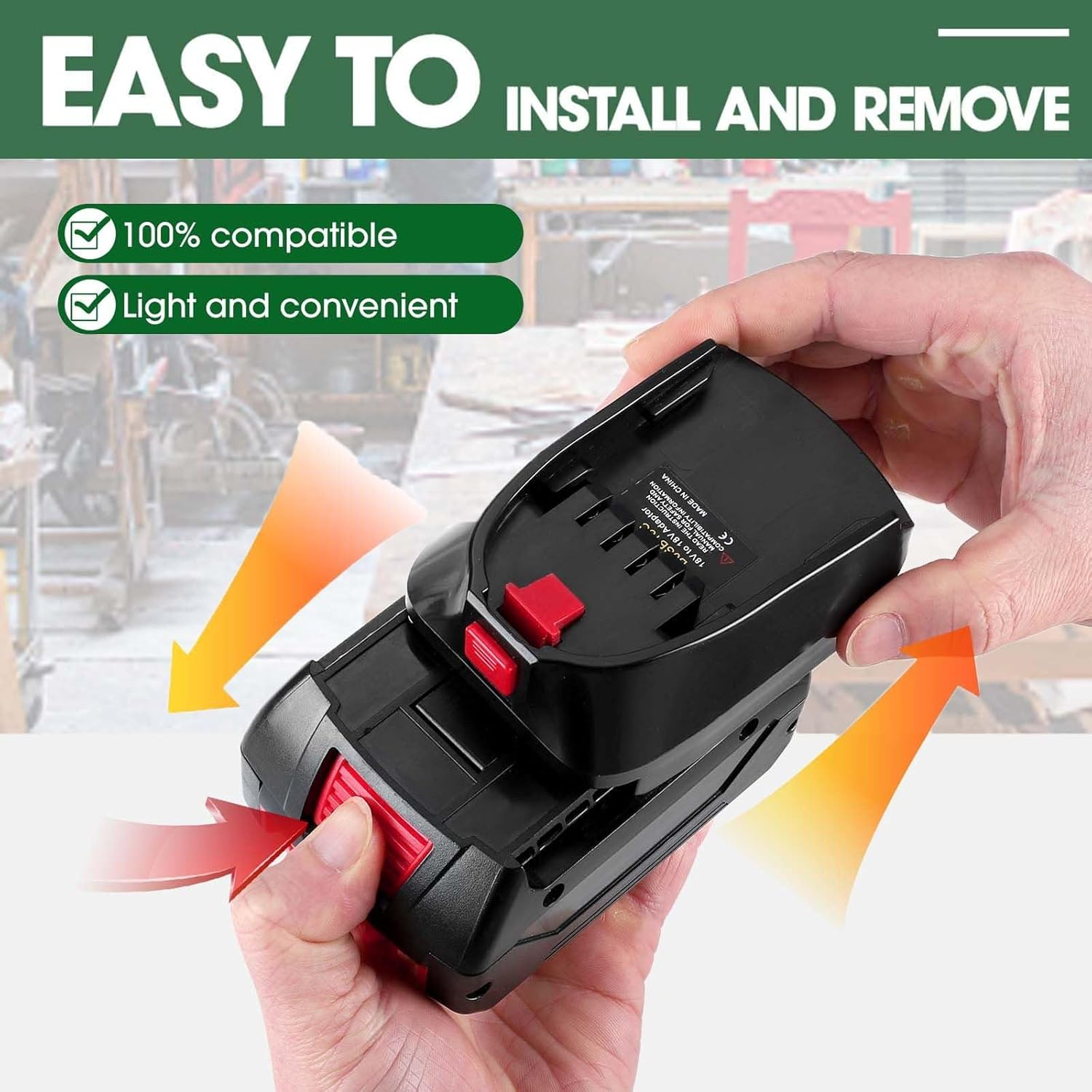 BS18BOSC Adapter for Bosch 18V GBA Battery Converter to Bosch PBA Power Tool, Battery Adapter for Bos-Ch Blue Tool Battery Converter to for Bos 18V Green Tool image number 6