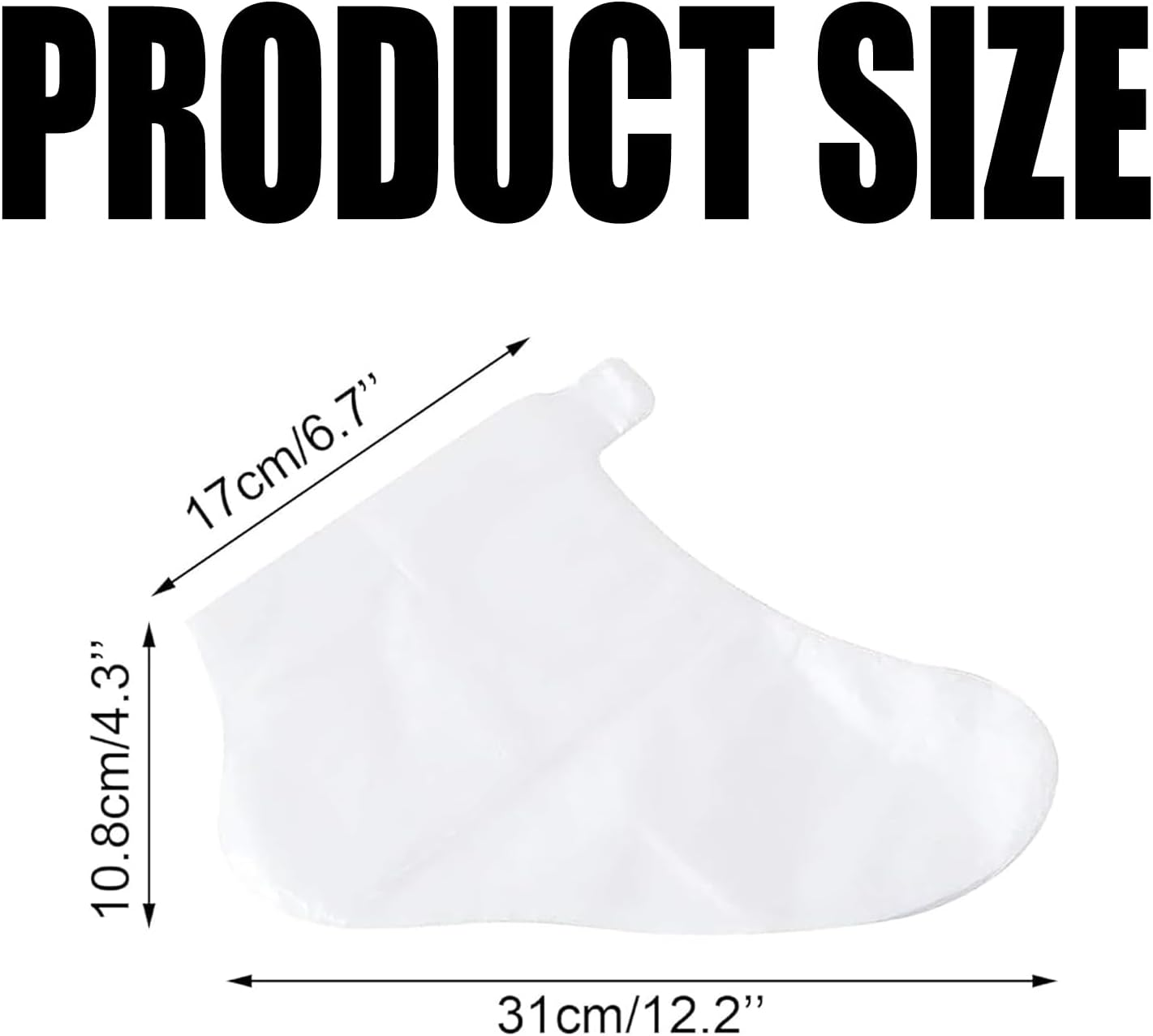 200PCS Disposable Plastic Foot Covers - Non-Slip Spa & Shoe Protectors for Pedicure, Salon, Clinic, Home Use - Hygienic Paraffin Liners, Shoe Trial Socks image number 2