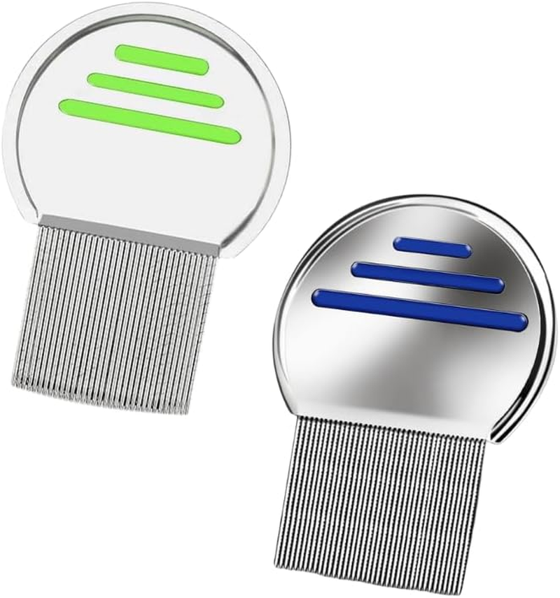 Lice Comb-Professional Stainless Steel Comb- Quick Results for Head Lice Treatment - Suitable for All Hair Types,| Dandruff Comb | Psoriasis Comb-Lice Brush（2 Pack） image number 6