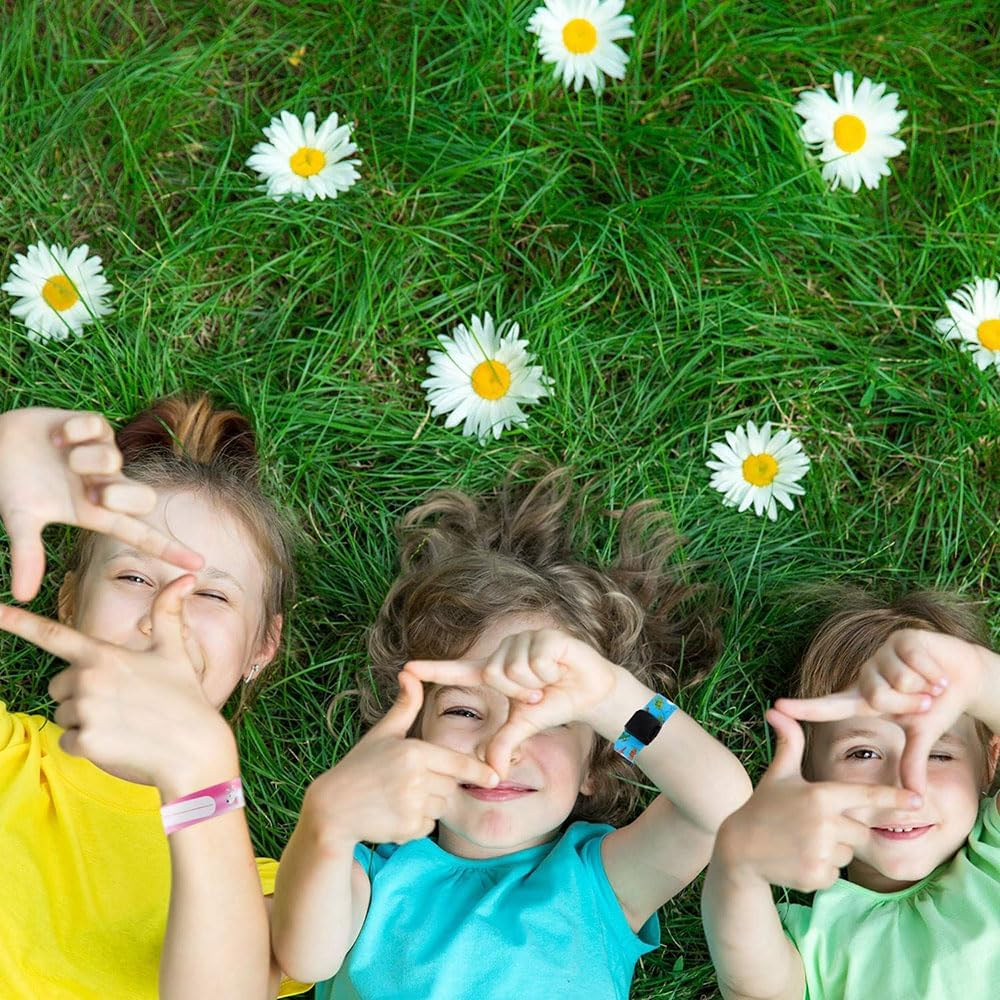 16 Pack Safety ID Wristbands, Reusable, Waterproof, anti Wandering Wristbands for Children with Contact Info Adjustable Travel ID Bracelets for School, Camp, and Outdoor Activities image number 1