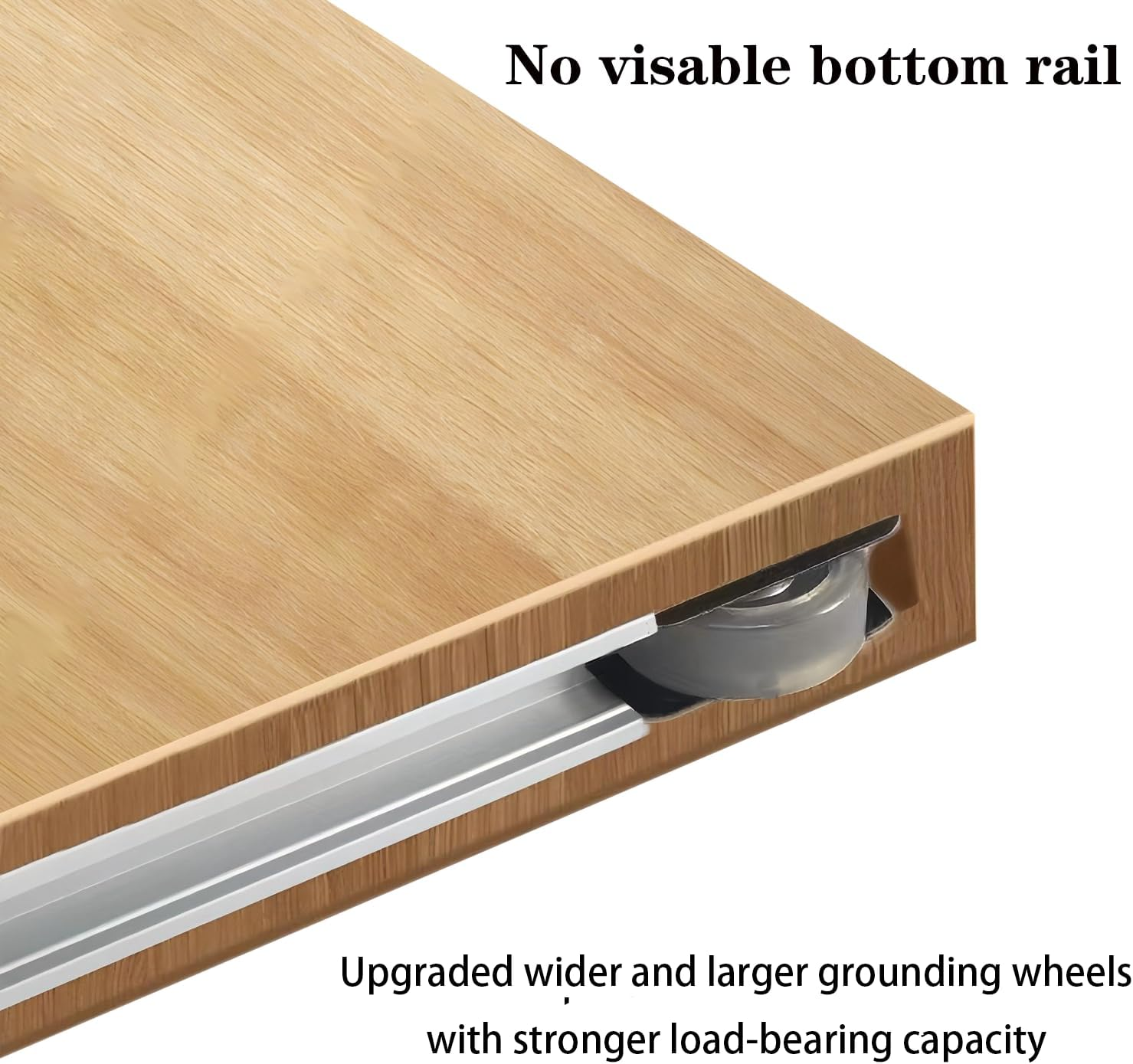 ADYAWEN 1066Mm Concealed Sliding Barn Door Hardware with Soft Close Mechanism, Wall Mount System, No Floor Track，Aluminum(Door Is Not Included) image number 1