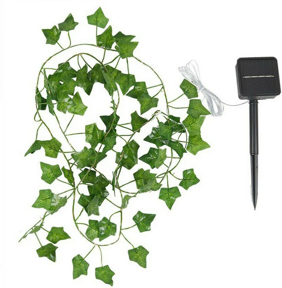 10/20M LED Solar Powered Ivy Fairy String Lights Garden Outdoor Wall Fence Light (1X)