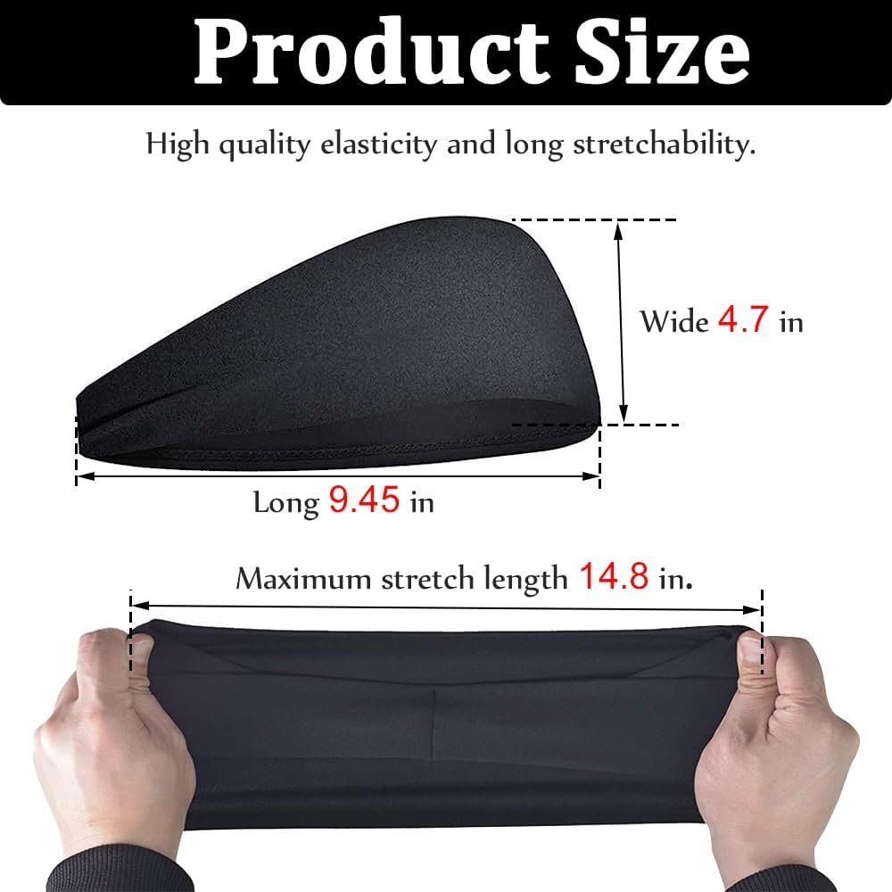 Sports Headbands for Men (5 Pack),Moisture Wicking Workout Headband, Sweatband Headbands for Running,Cycling,Football,Yoga,Hairband for Women and Men