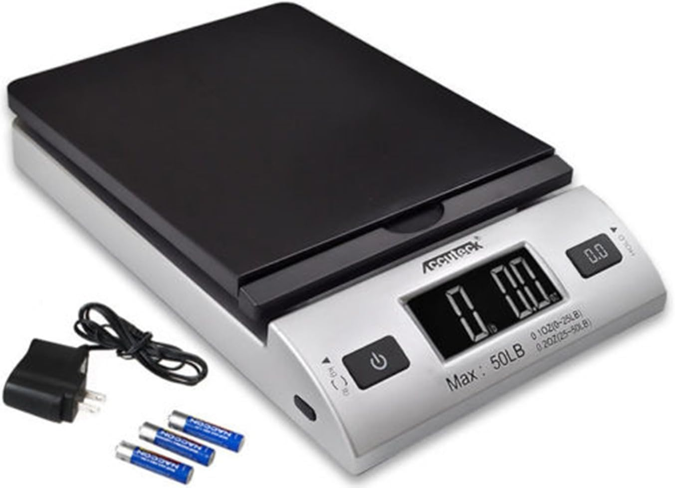 ACCUTECK All-In-1 Series W-8250-50Bs A-Pt 50 Digital Shipping Postal Scale with Ac Adapter, Silver image number 2