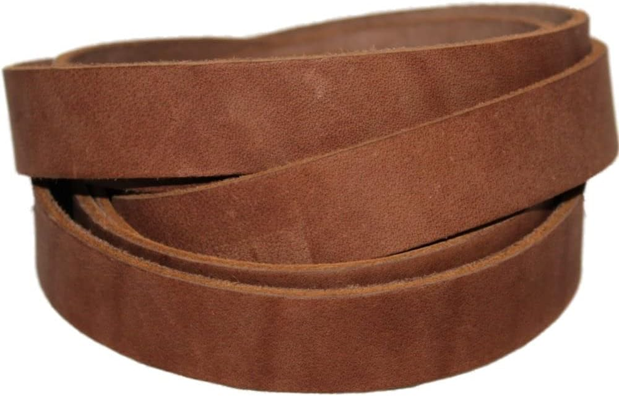 TOFL Leather Strap Medium Brown ? Inch Wide 72 Inches Long