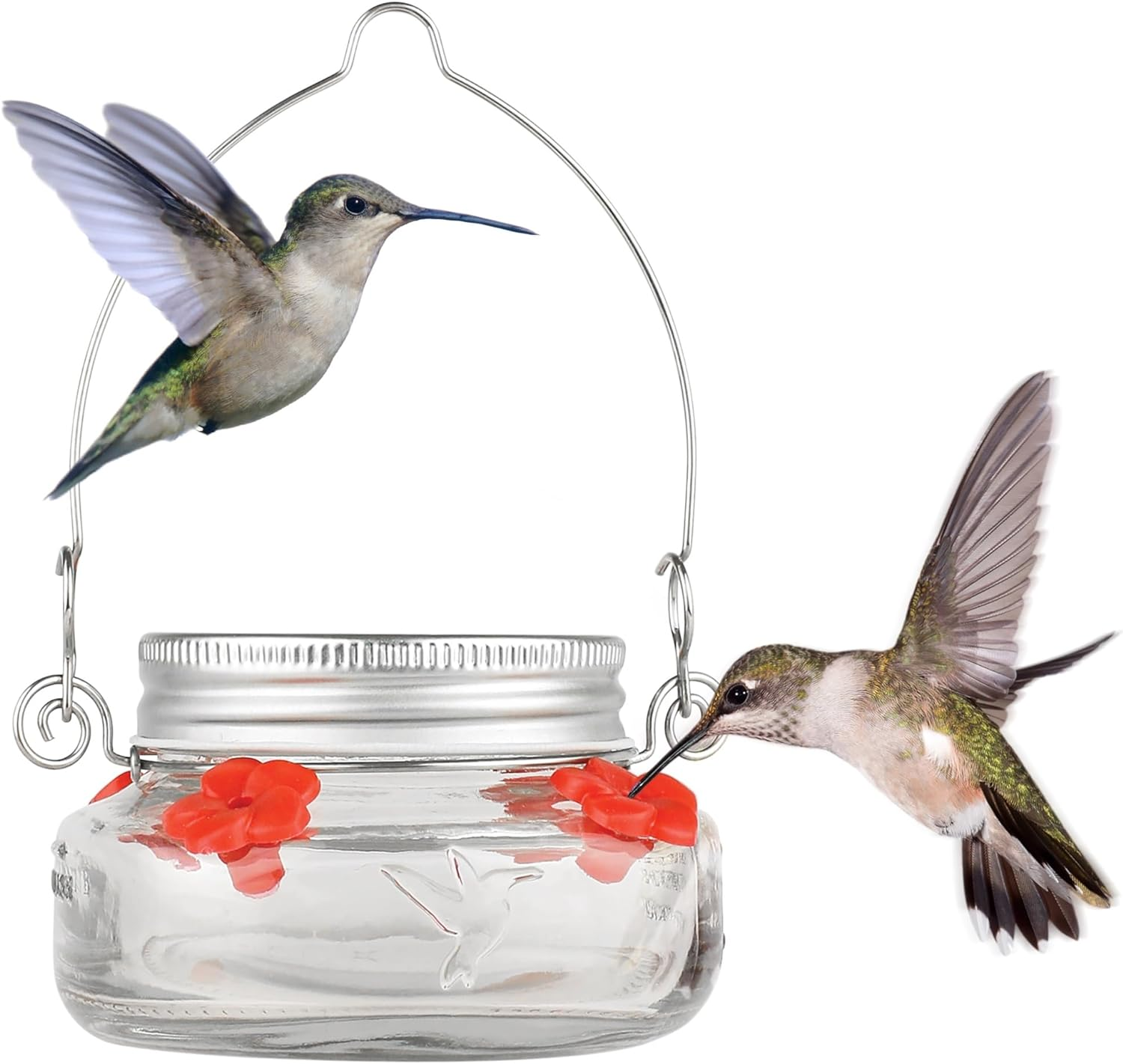 Nature'S Way Bird Products GHF7 Hand Blown Illuminated Top Fill Hummingbird Feeder
