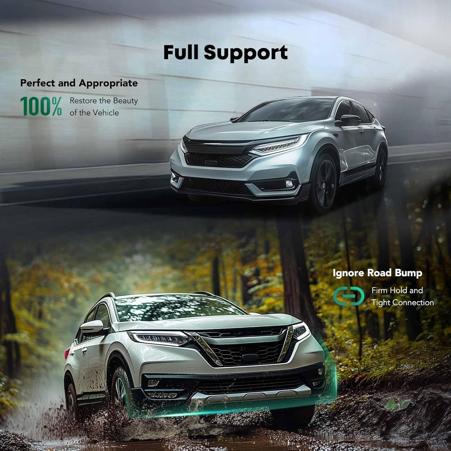 YHTAUTO Rear Left Driver Side Bumper Cover Stiffener Support Bracket Compatible with Toyota RAV4 2013 2014 2015 Sport Utility, Plastic Bumper Bracket image number 2