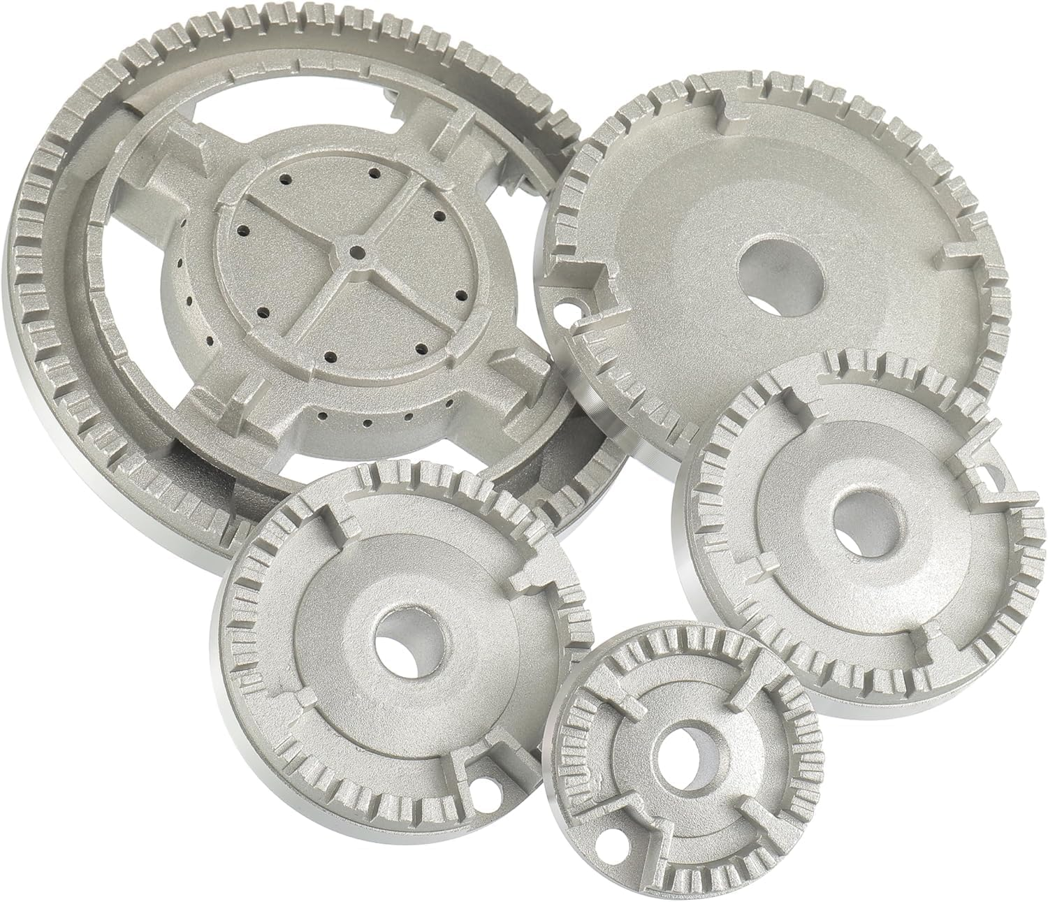 Cooker Hat Set Stove Lid Upgraded Gas Stove Burner Covers 5 Pack, Oven Gas Hob Burner Crown Flame Cap Replacement, Fits Most Gas Stove Burners, Protects Burner Heads